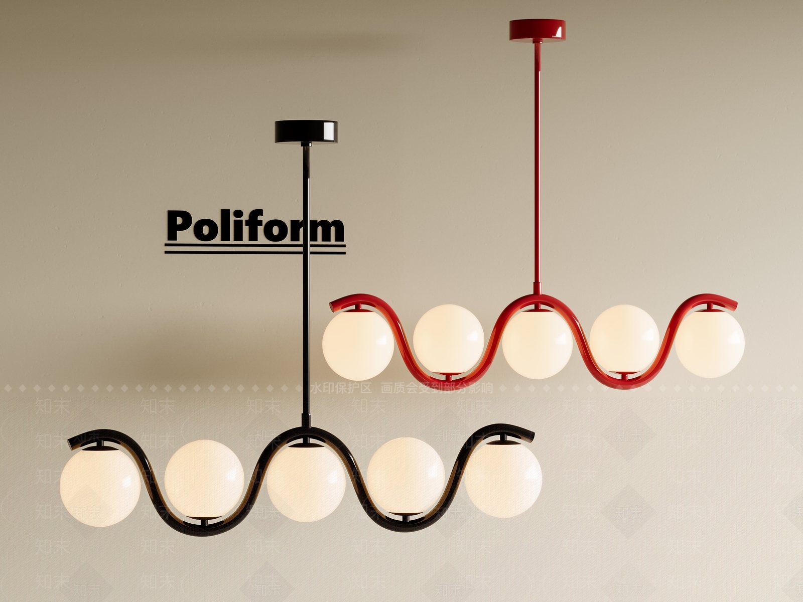 现代简约儿童房吊灯3D模型下载【ID:1192173867】