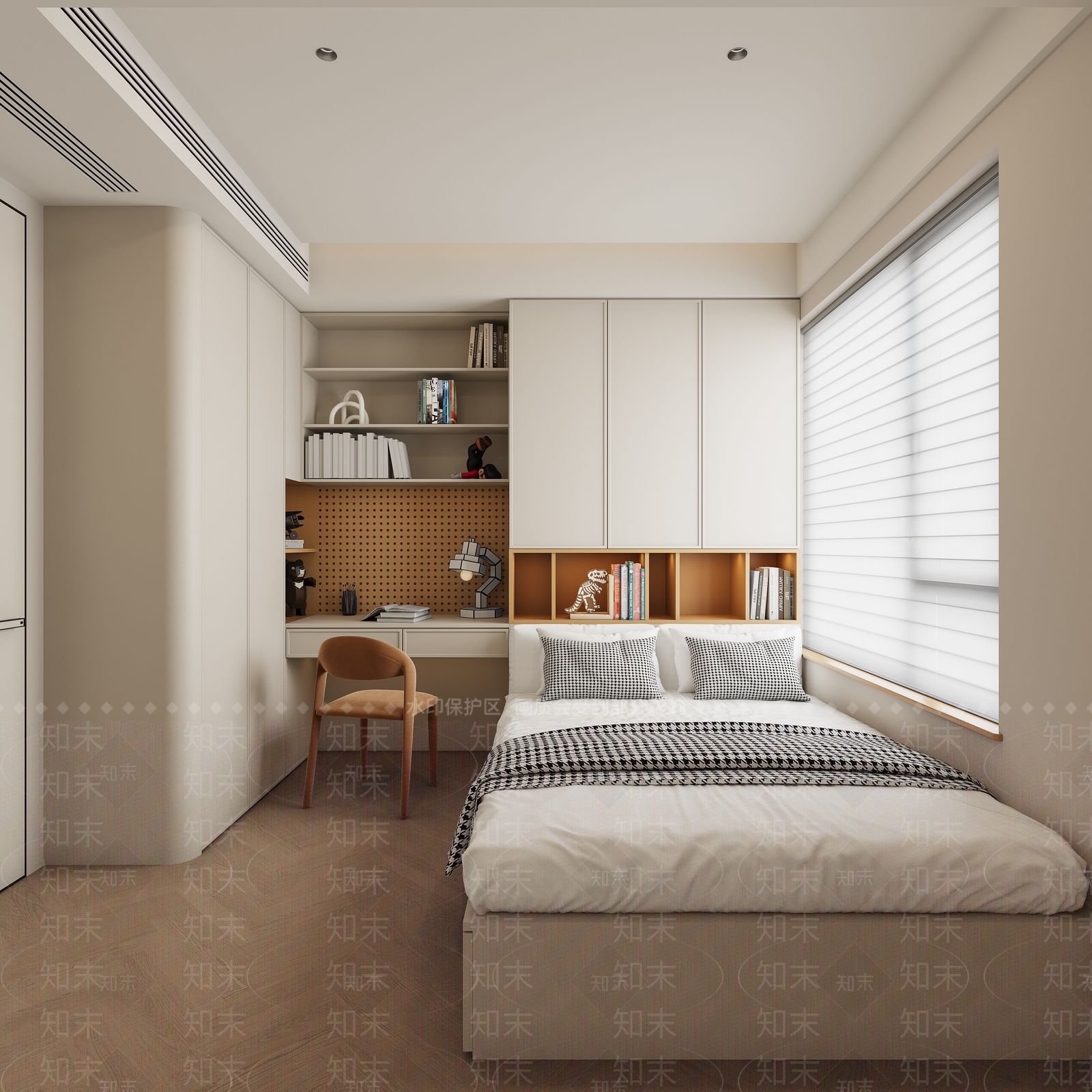 现代简约榻榻米卧室3D模型下载【ID:1192174705】