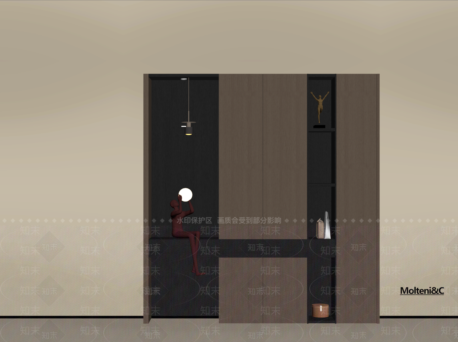 现代意式鞋柜SU模型下载【ID:1192175054】