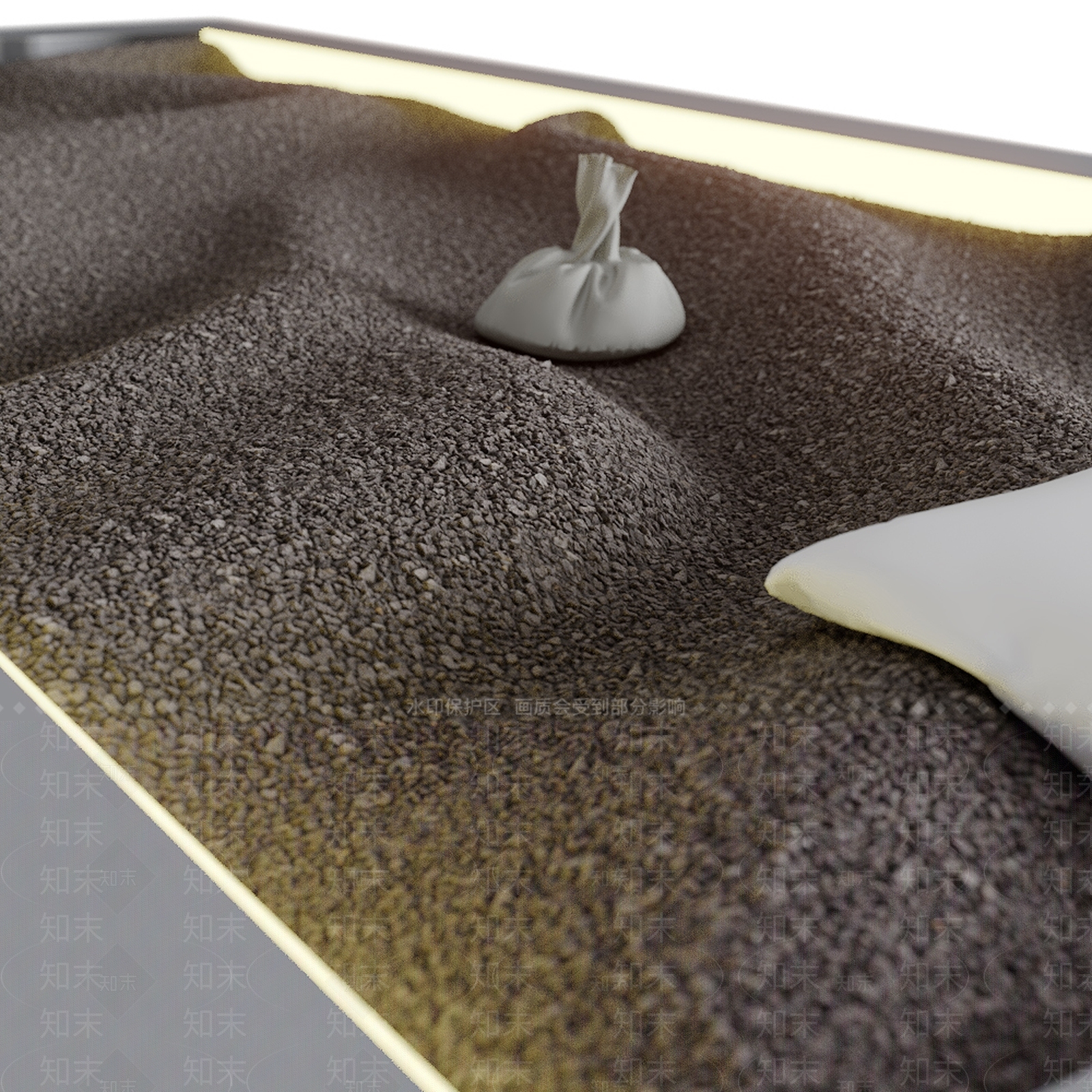 现代奶油按摩床3D模型下载【ID:1192179894】