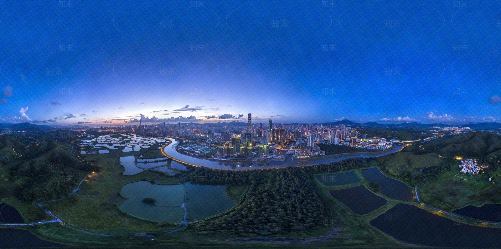 现代新中式城市HDR贴图下载【ID:1192181858】