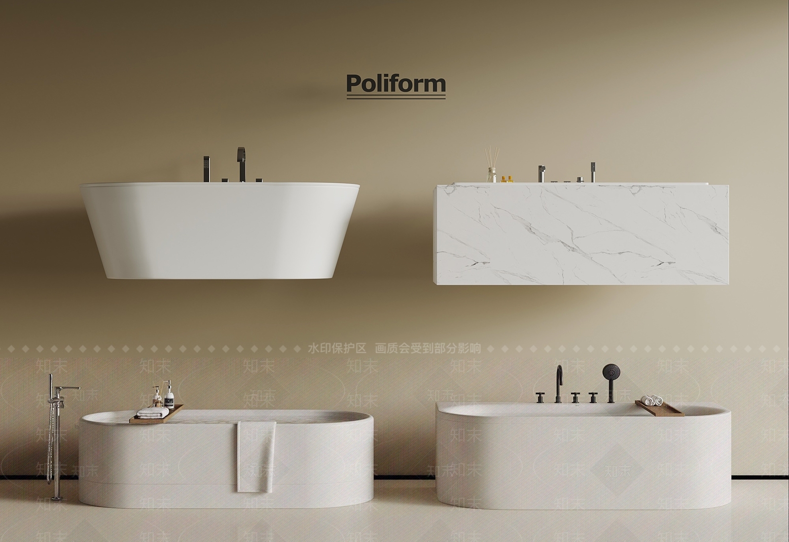 浴缸SU模型下载【ID:1192186703】