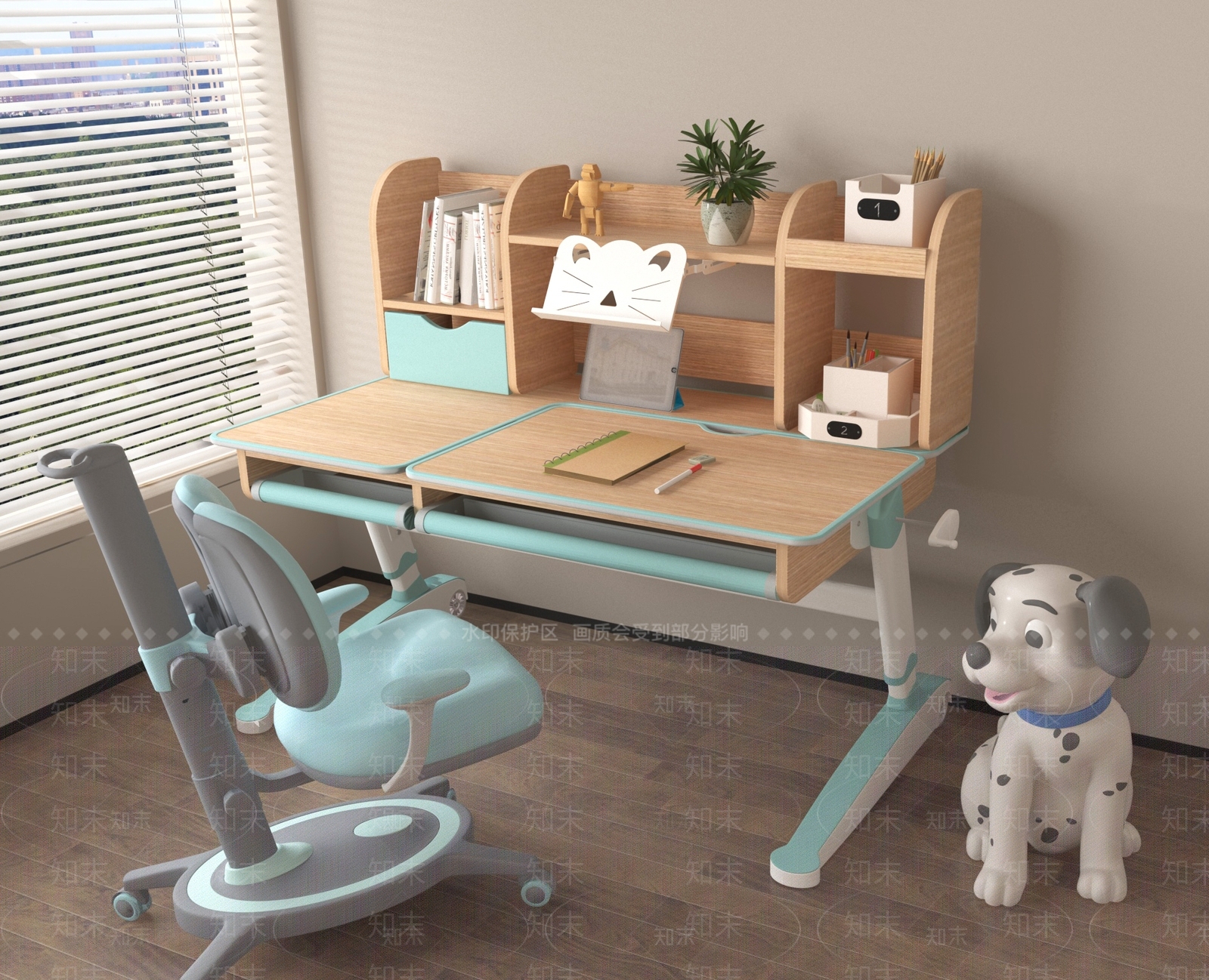 现代儿童桌椅3D模型下载【ID:1192186724】