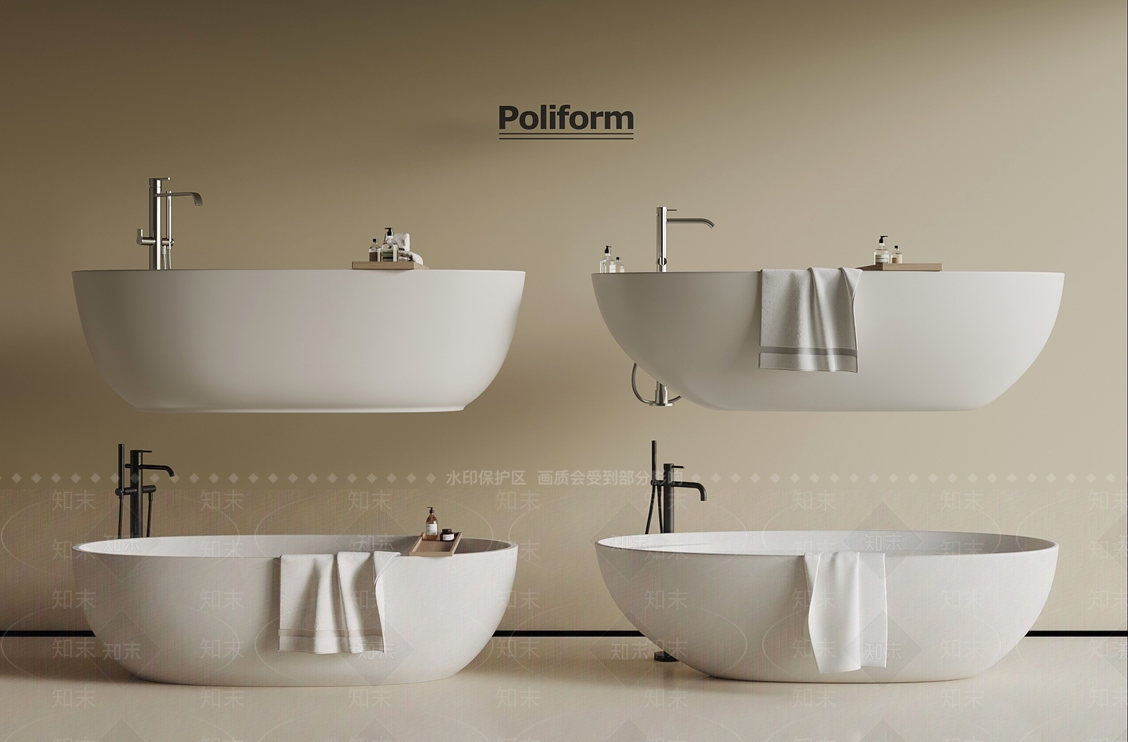 浴缸3D模型下载【ID:1192186944】