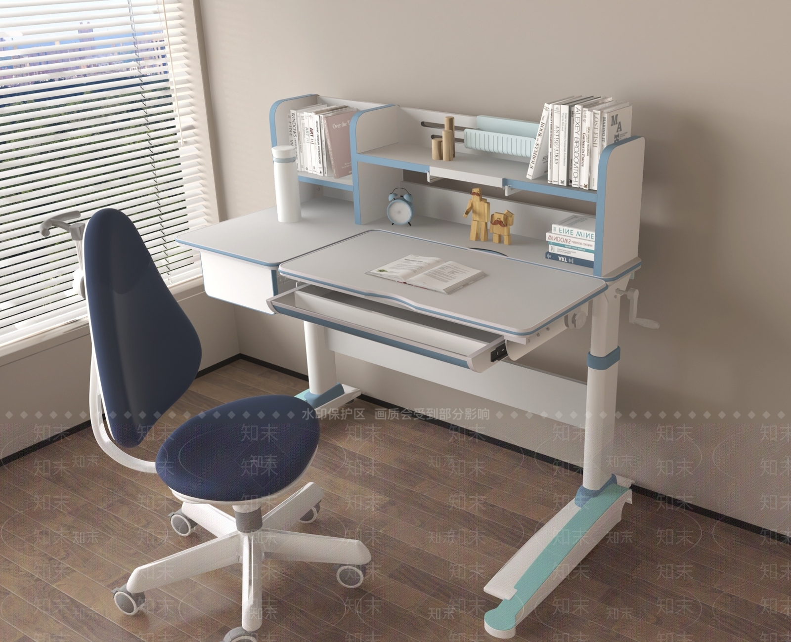 现代儿童桌椅3D模型下载【ID:1192187146】