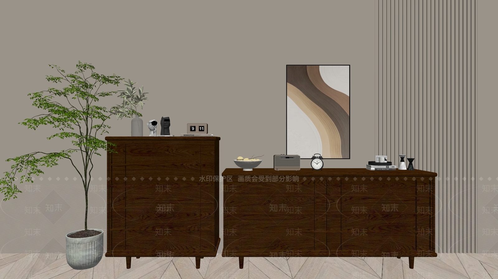 现代斗柜SU模型下载【ID:1192187493】