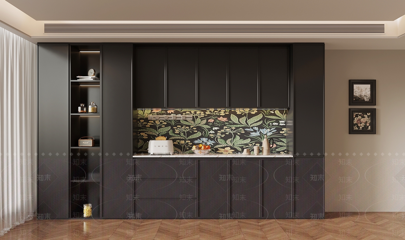 现代法式酒柜3D模型下载【ID:1192187557】