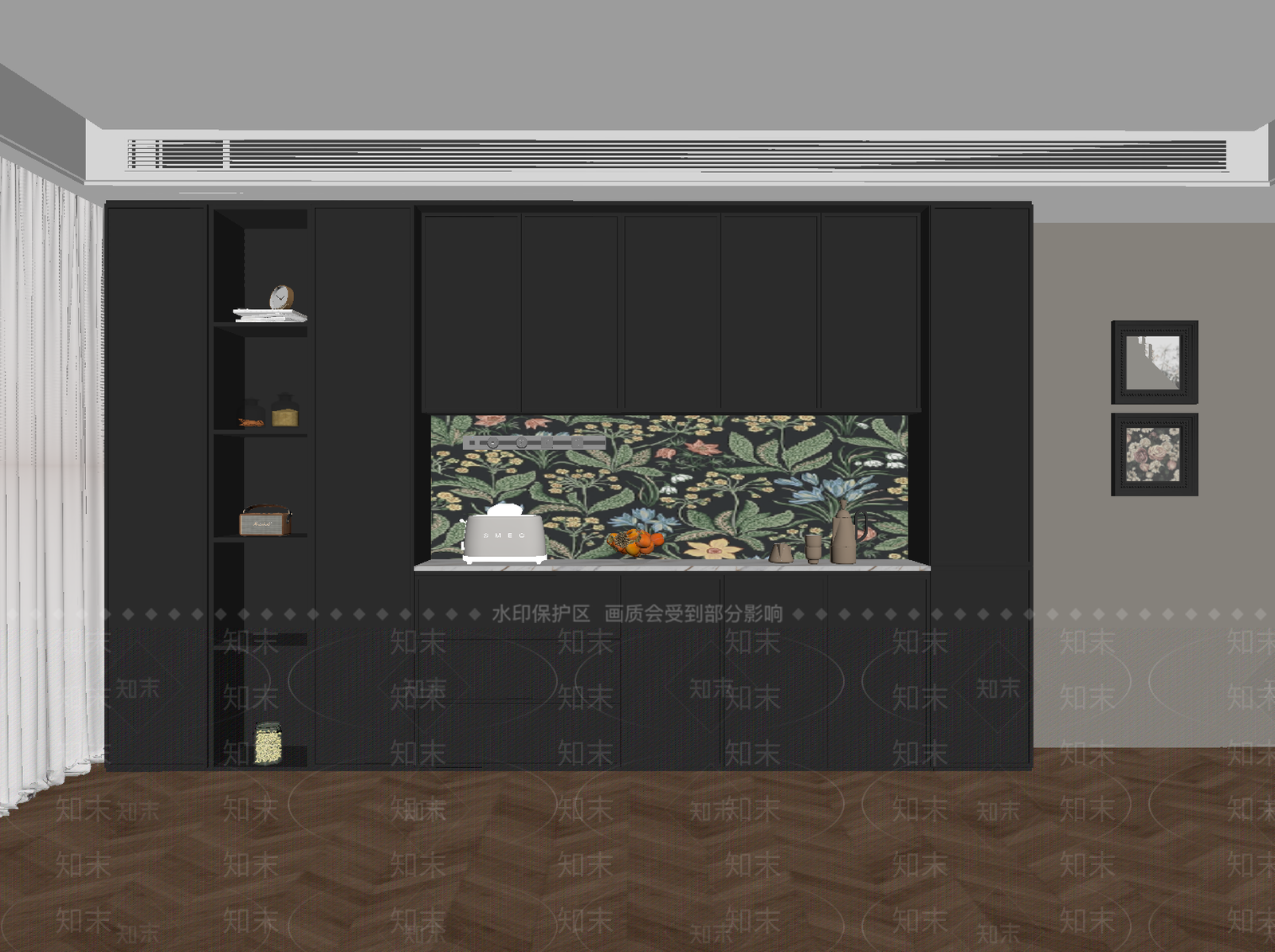 现代法式酒柜SU模型下载【ID:1192187780】