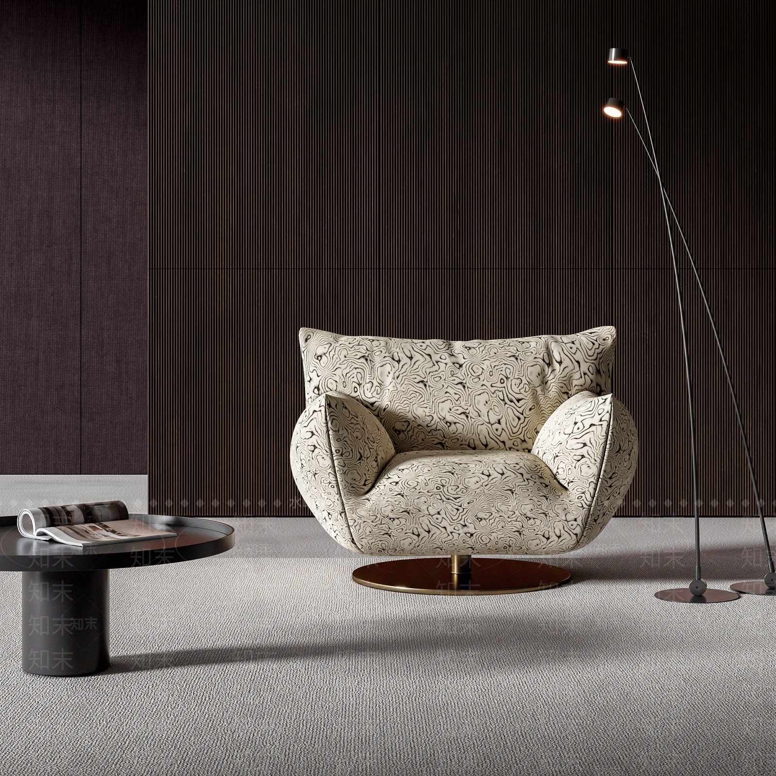 现代休闲椅3D模型下载【ID:1192189557】