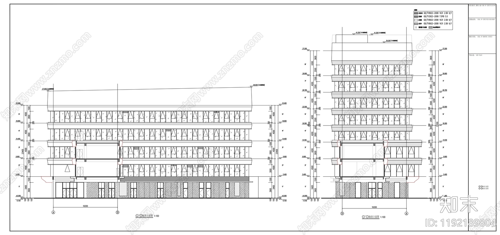 现代医院建筑cad施工图下载【ID:1192189804】