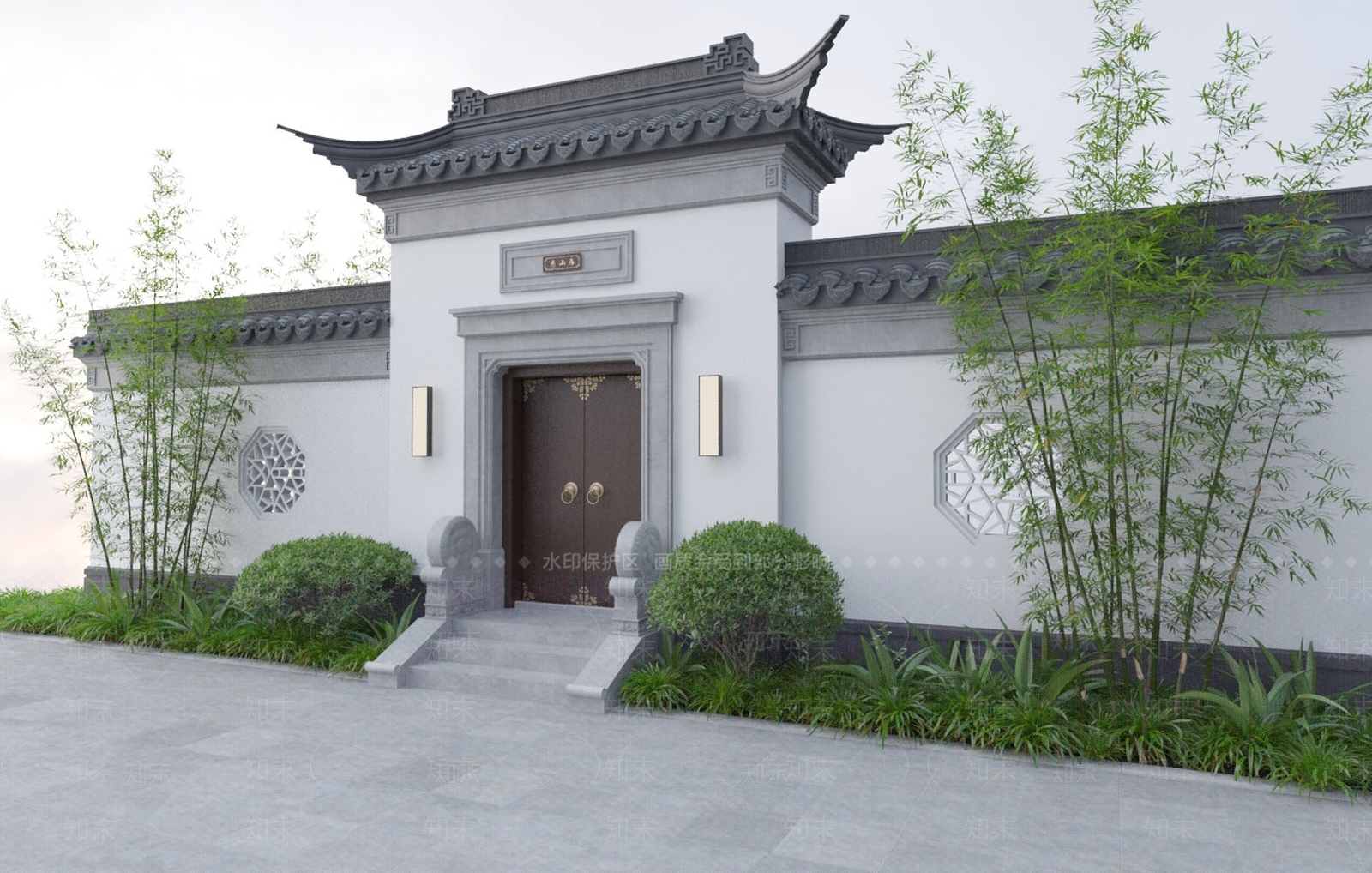 新中式古建3D模型下载【ID:1192190851】