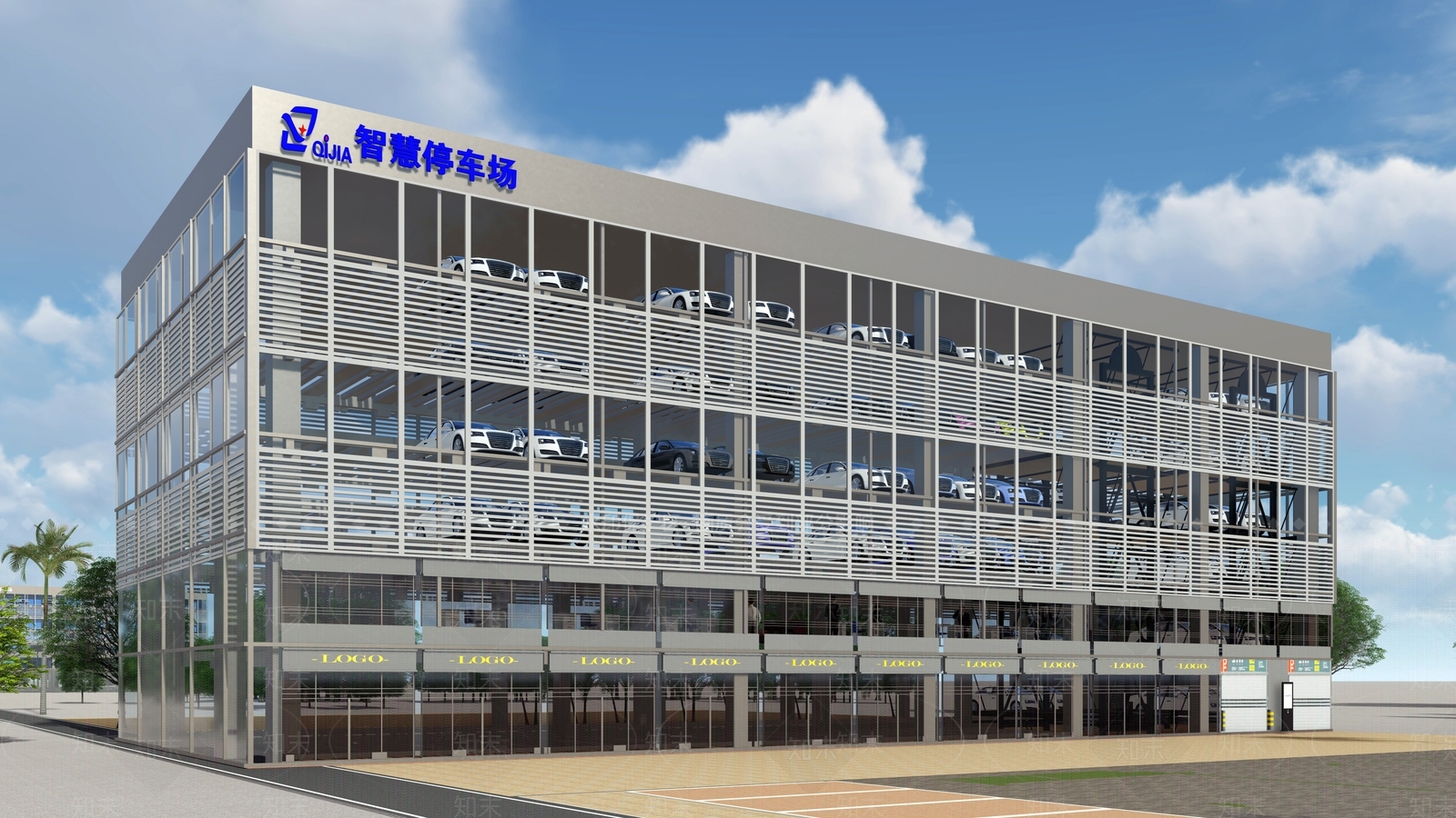 现代停车场SU模型下载【ID:1192194529】