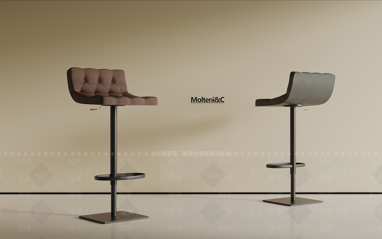 现代吧凳3D模型下载【ID:1192195688】
