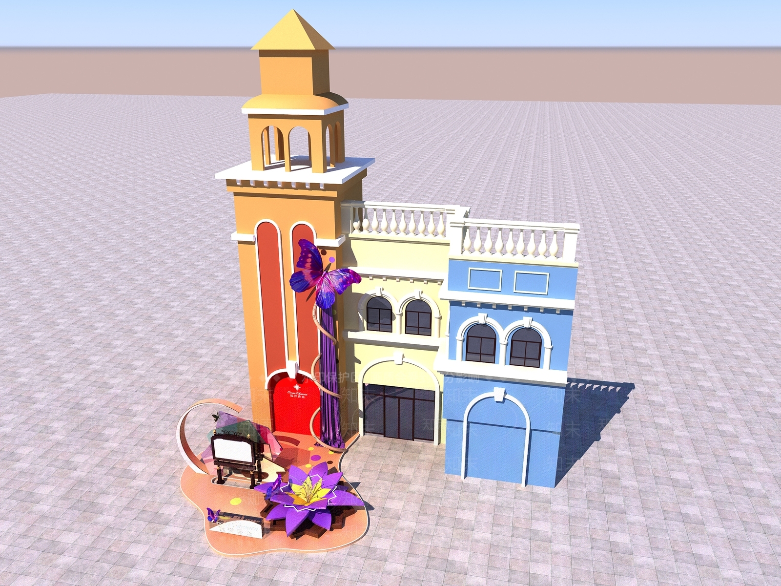 欧式美陈3D模型下载【ID:1192196545】