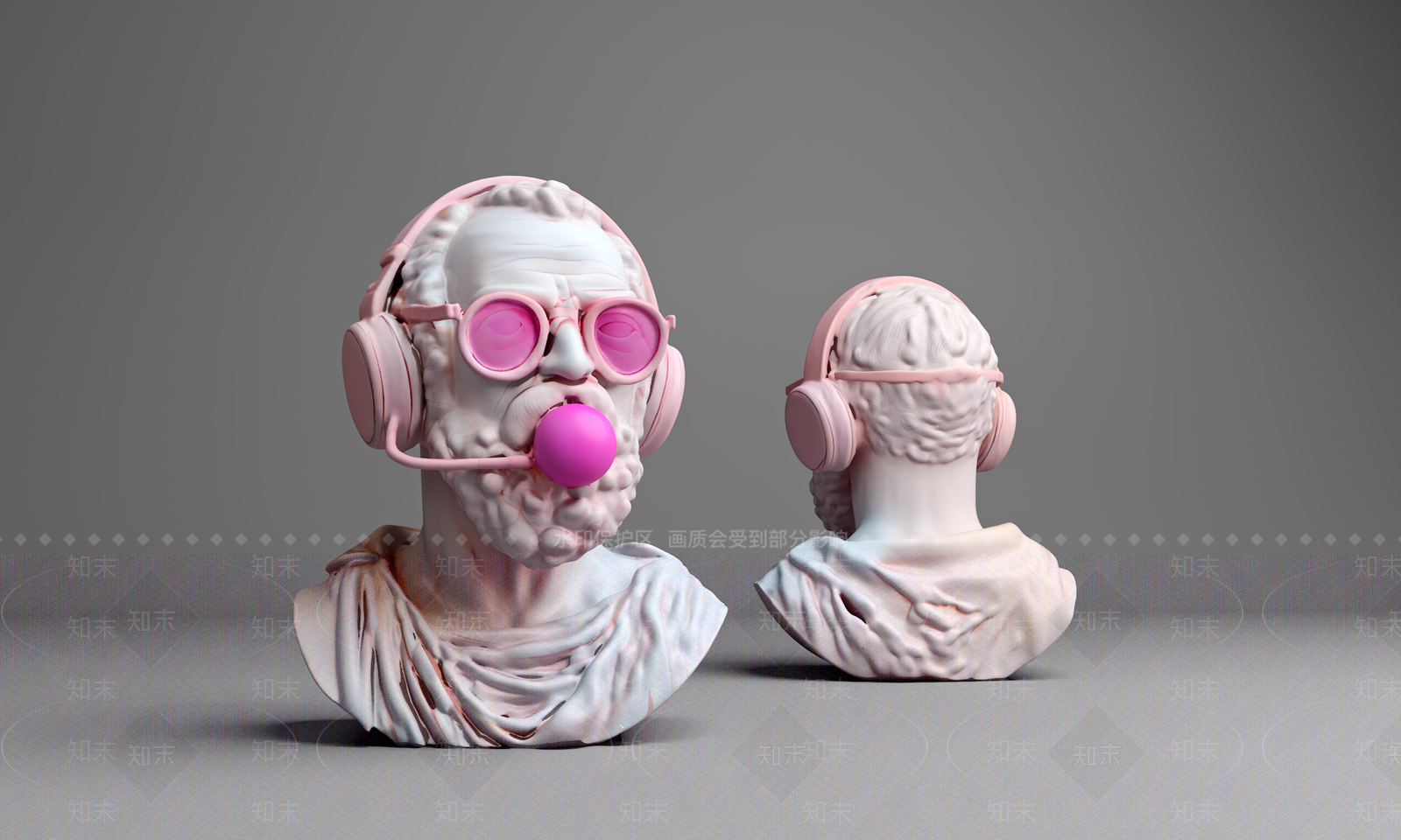 现代景观雕塑3D模型下载【ID:1192197413】