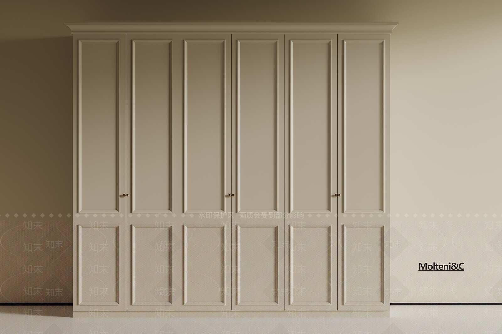 法式奶油衣柜3D模型下载【ID:1192200676】