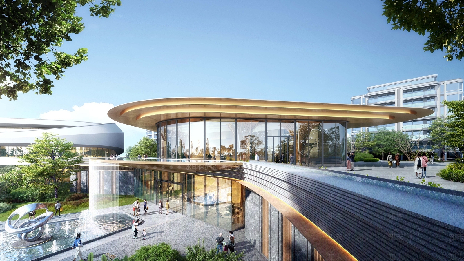 现代小区建筑SU模型下载【ID:1192202982】