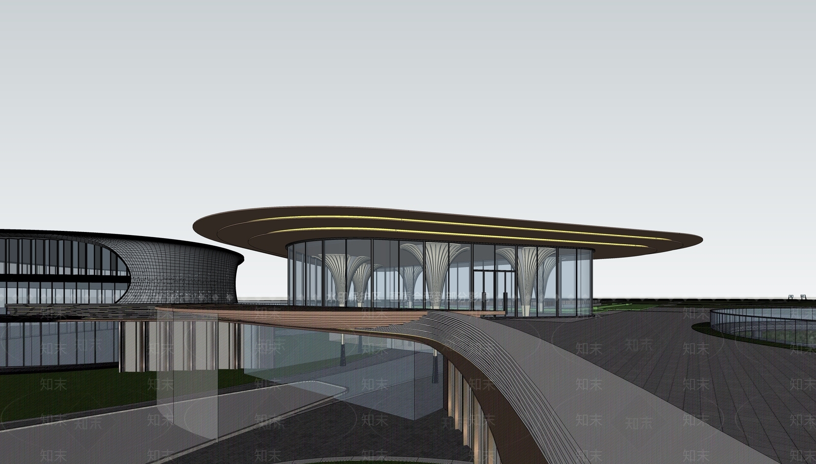 现代小区建筑SU模型下载【ID:1192202982】