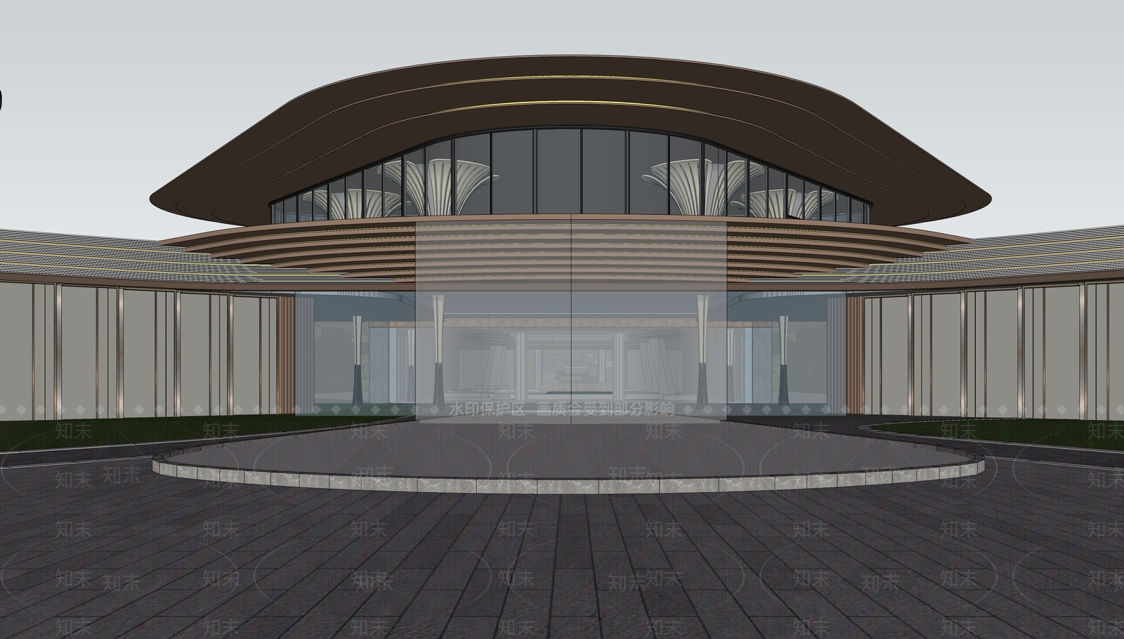 现代小区建筑SU模型下载【ID:1192202982】