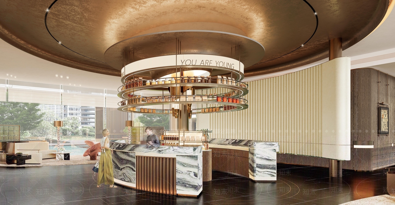 简约轻奢售楼处SU模型下载【ID:1192203717】