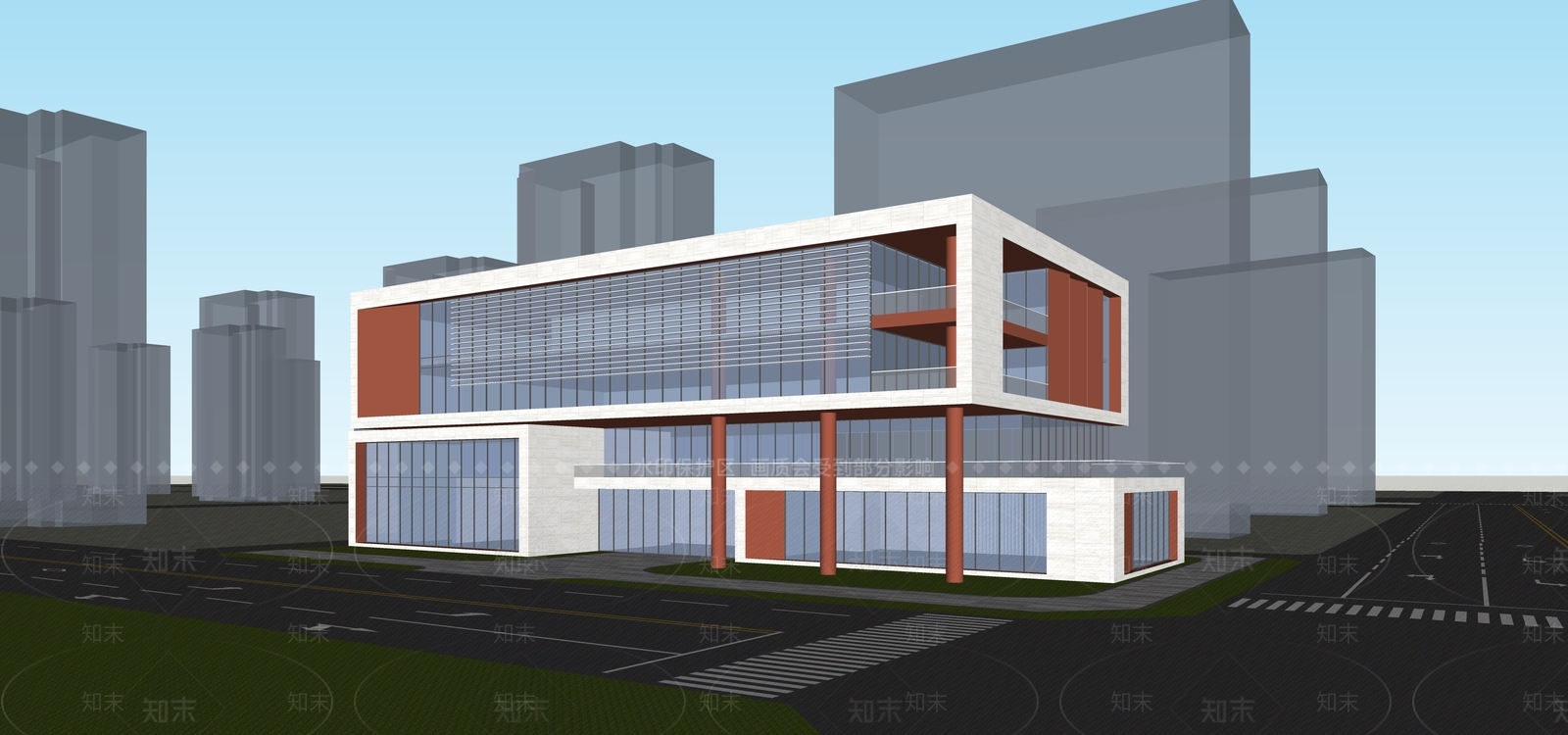 现代小公建SU模型下载【ID:1192204544】