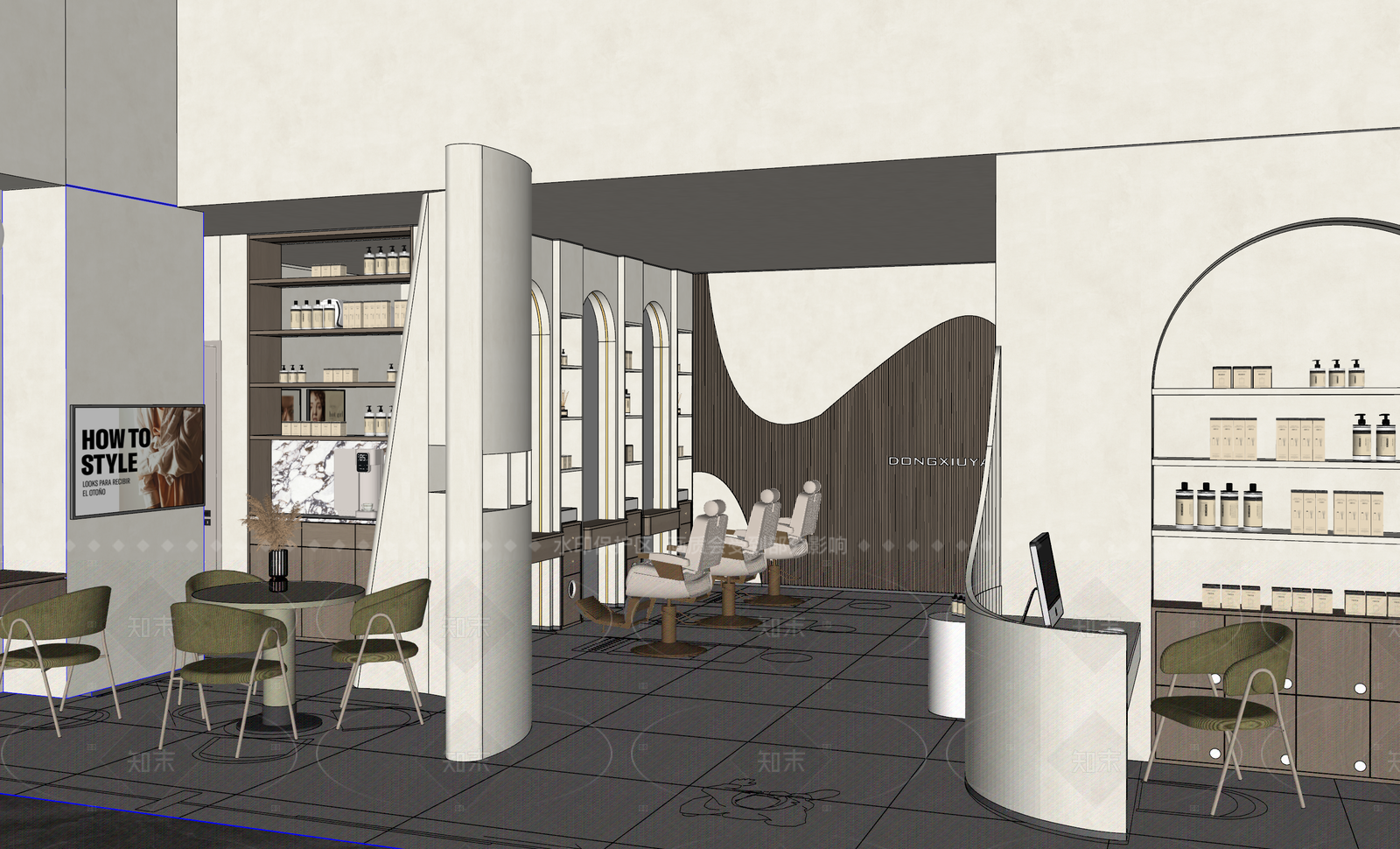 现代极简其他店铺SU模型下载【ID:1192206510】
