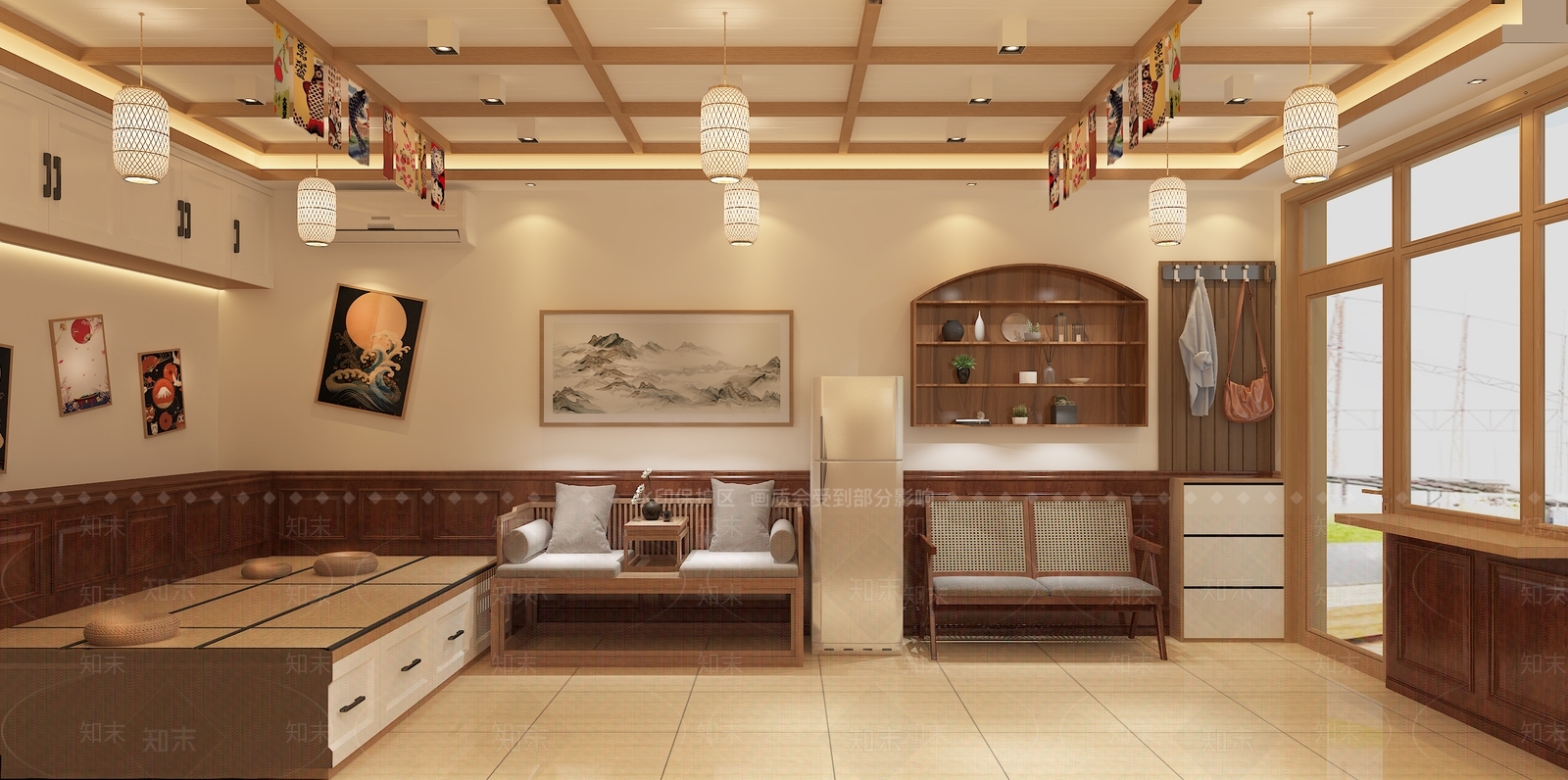 日式现代酒吧3D模型下载【ID:1192208324】