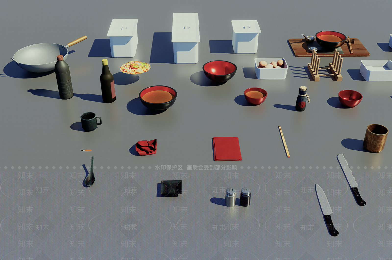 餐具3D模型下载【ID:1192213452】
