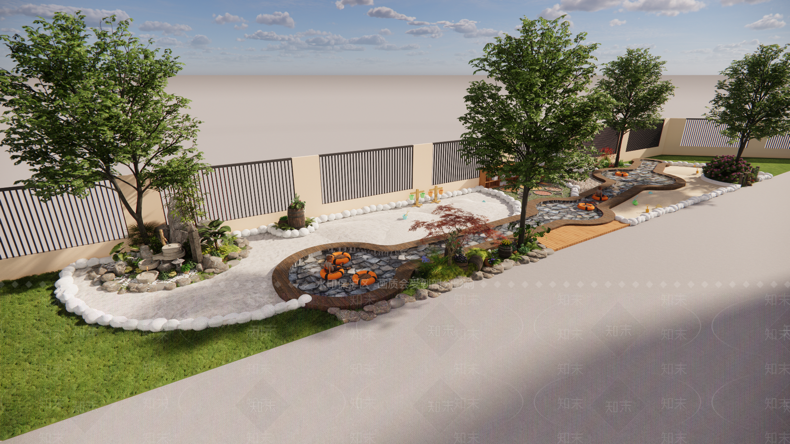 现代中式幼儿园内部SU模型下载【ID:1192214504】