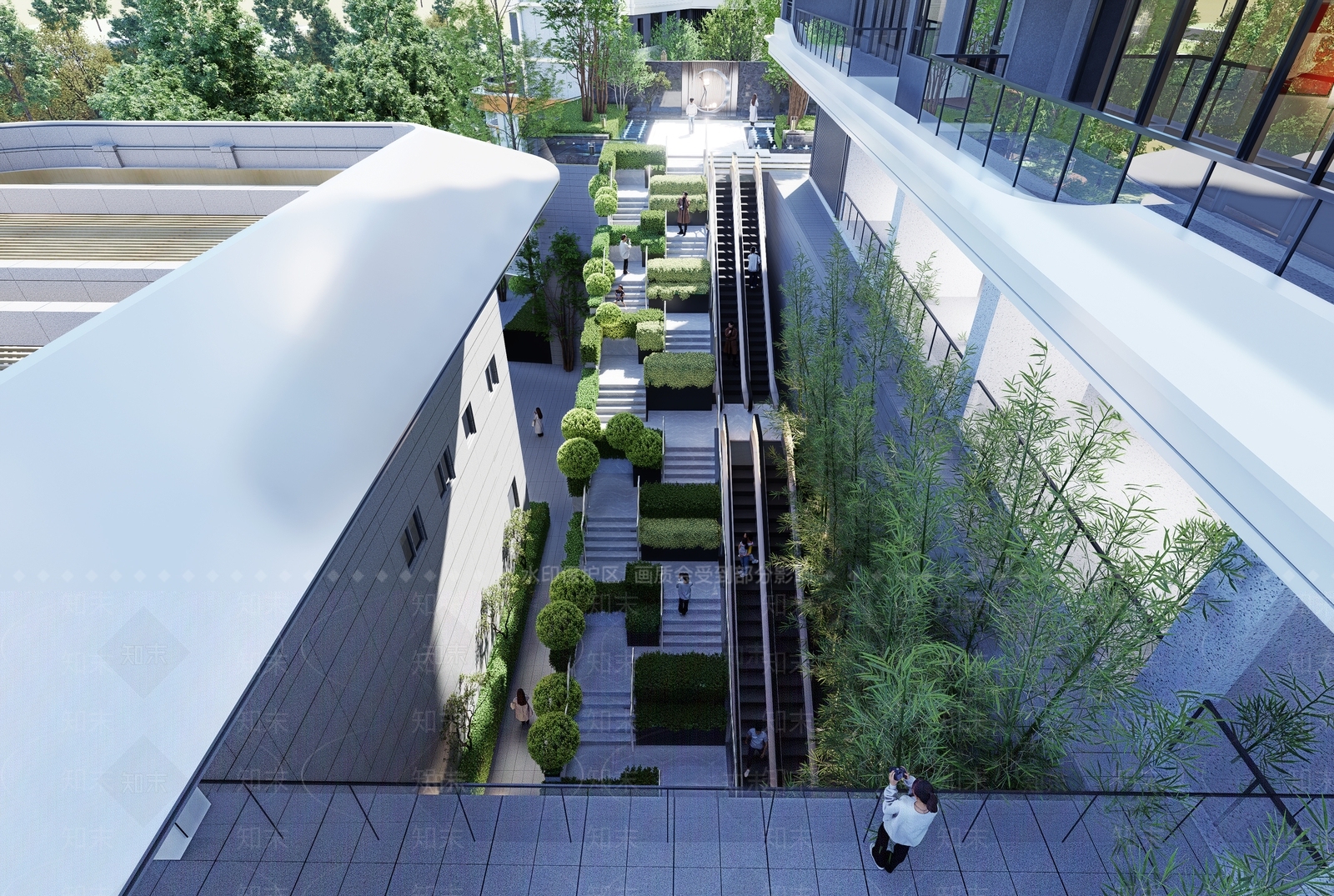 现代小区景观SU模型下载【ID:1192216610】