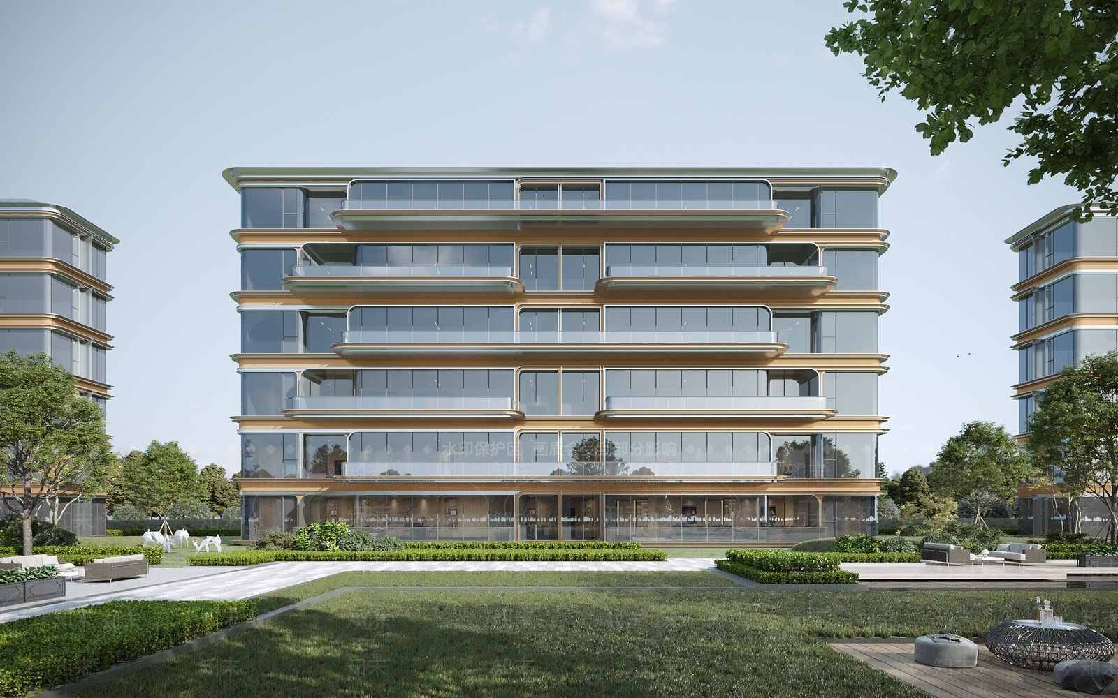 现代高层住宅3D模型下载【ID:1192218718】