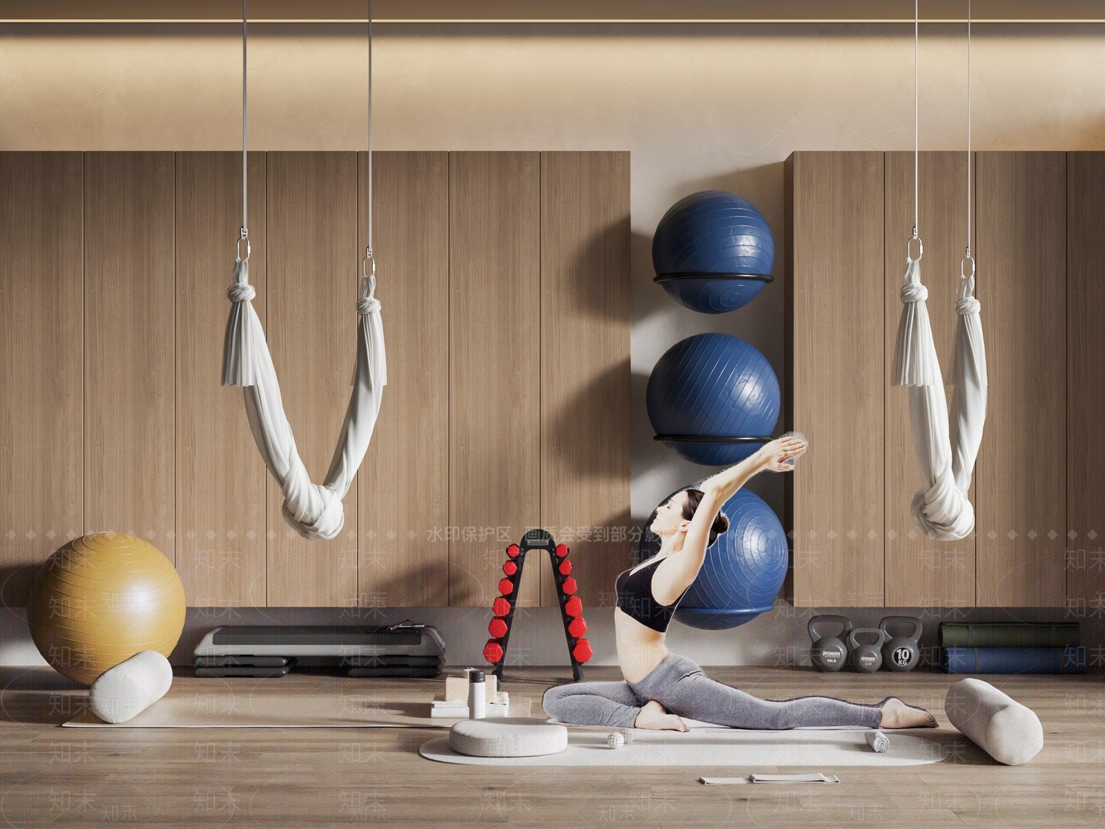 现代中古健身房3D模型下载【ID:1192218459】