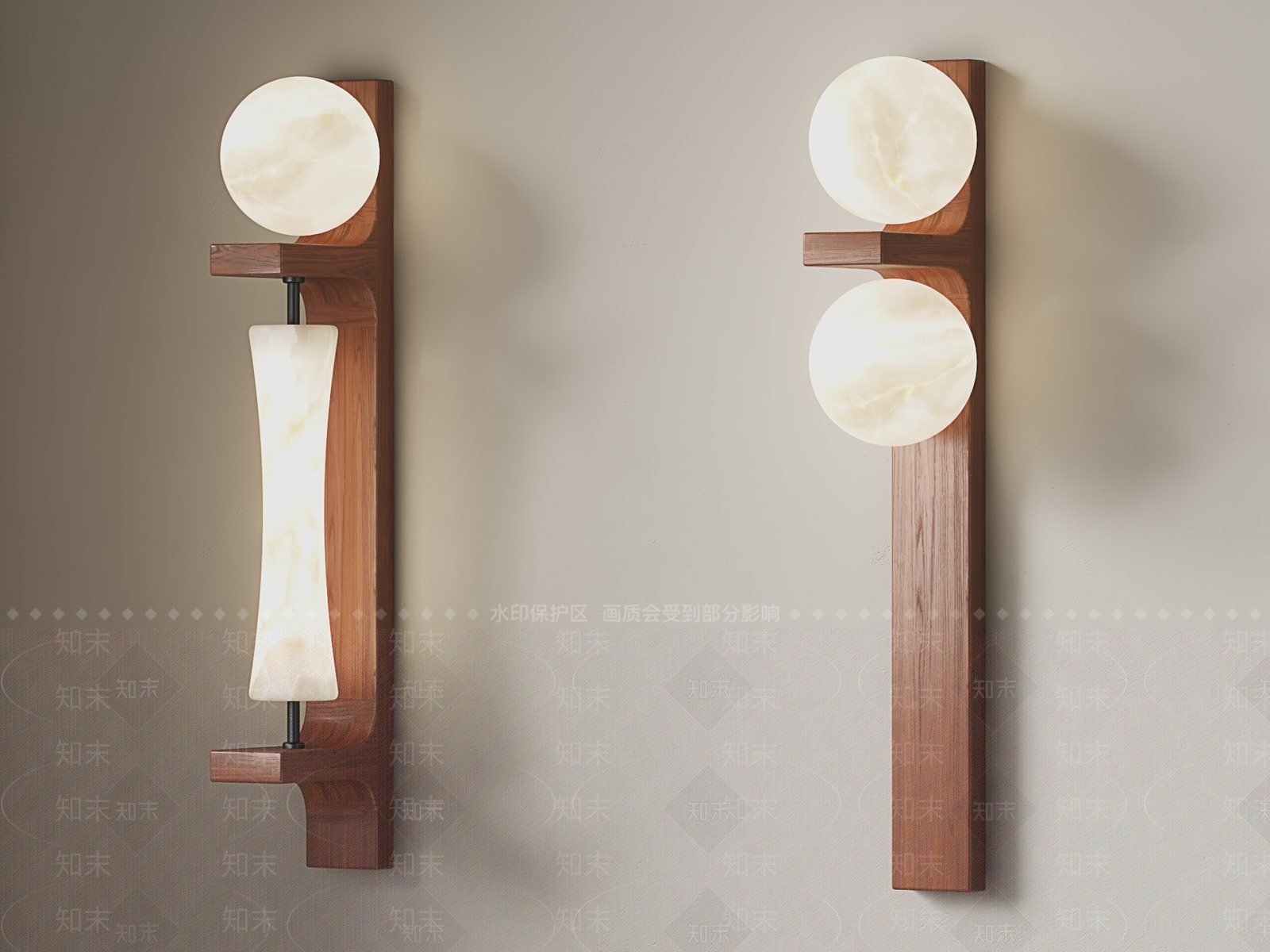 美式复古壁灯3D模型下载【ID:1192218711】