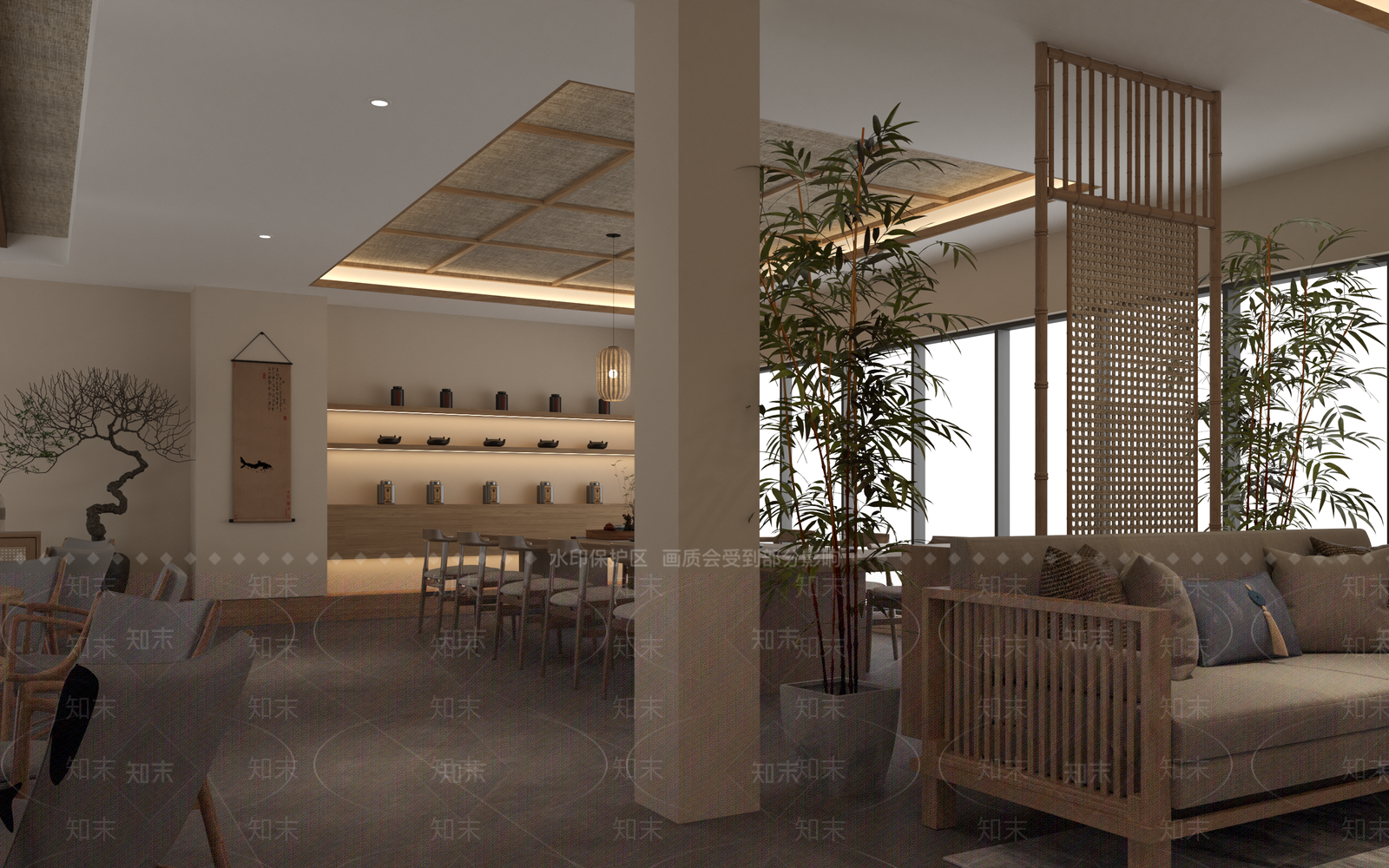 新中式复古民宿3D模型下载【ID:1192222053】