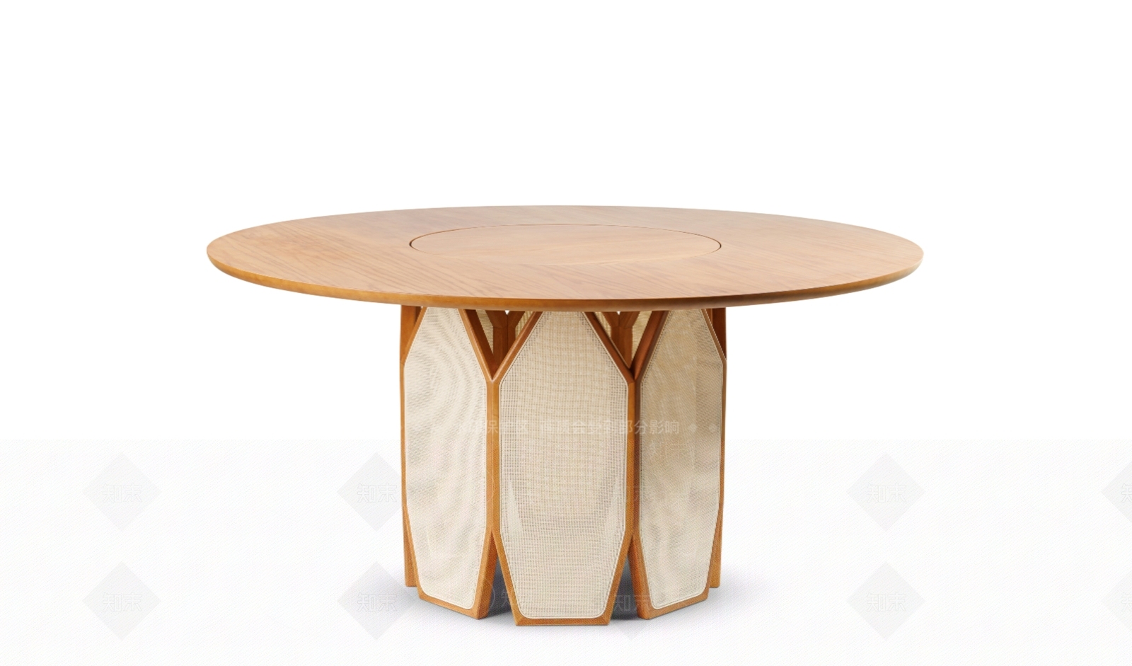 现代复古餐桌SU模型下载【ID:1192223182】