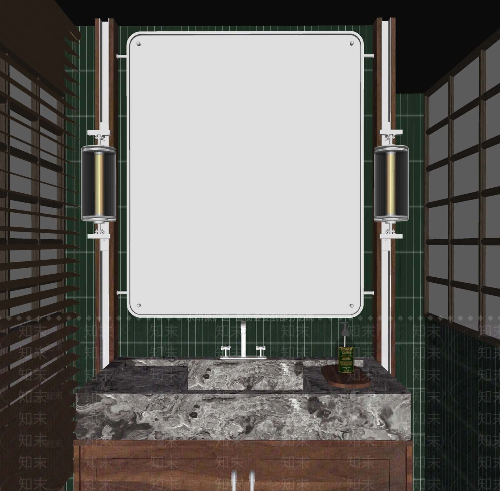 新中式公共卫生间SU模型下载【ID:1192229500】
