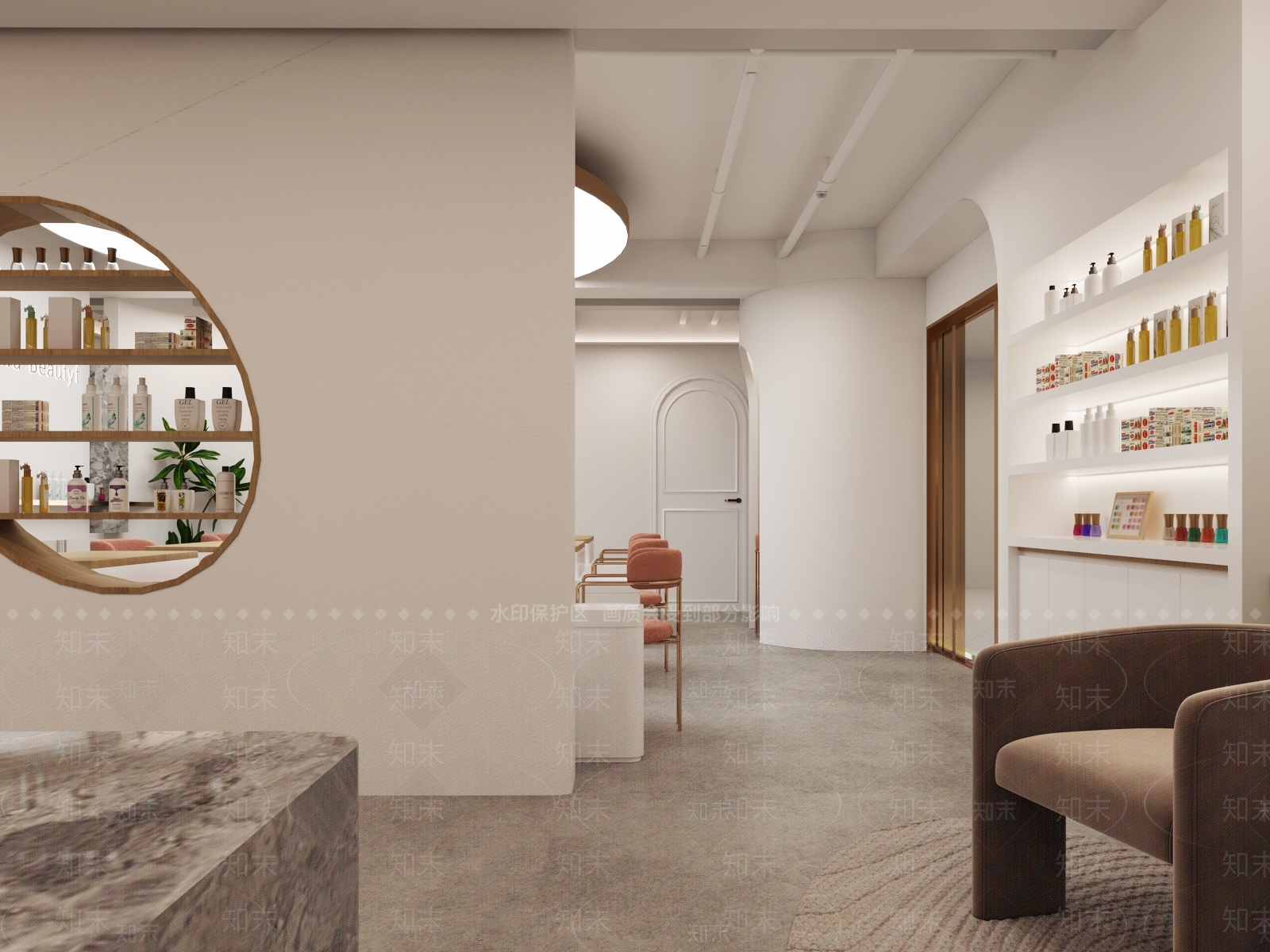 现代极简美容院3D模型下载【ID:1192226157】