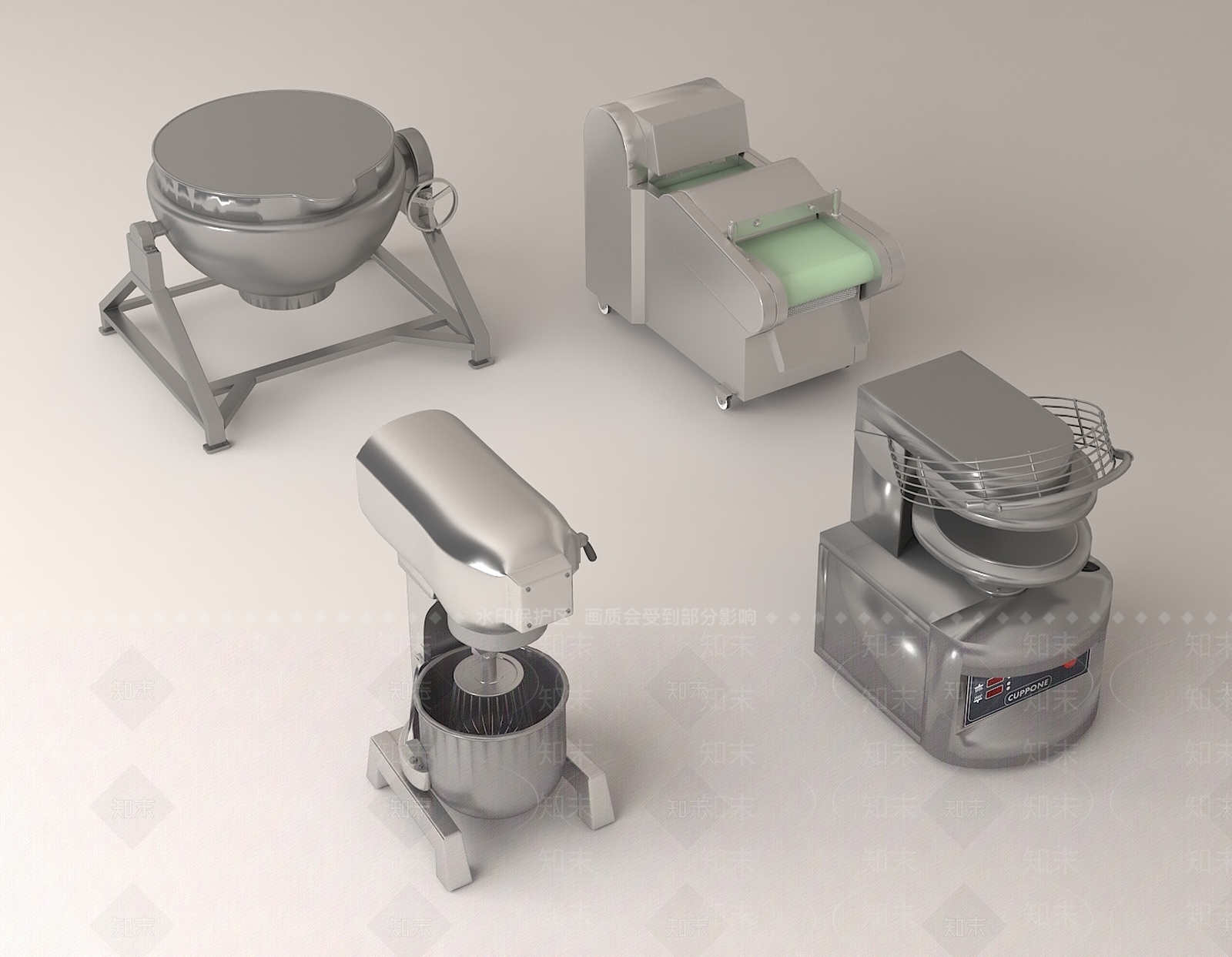 厨房用品组合SU模型下载【ID:1192226986】