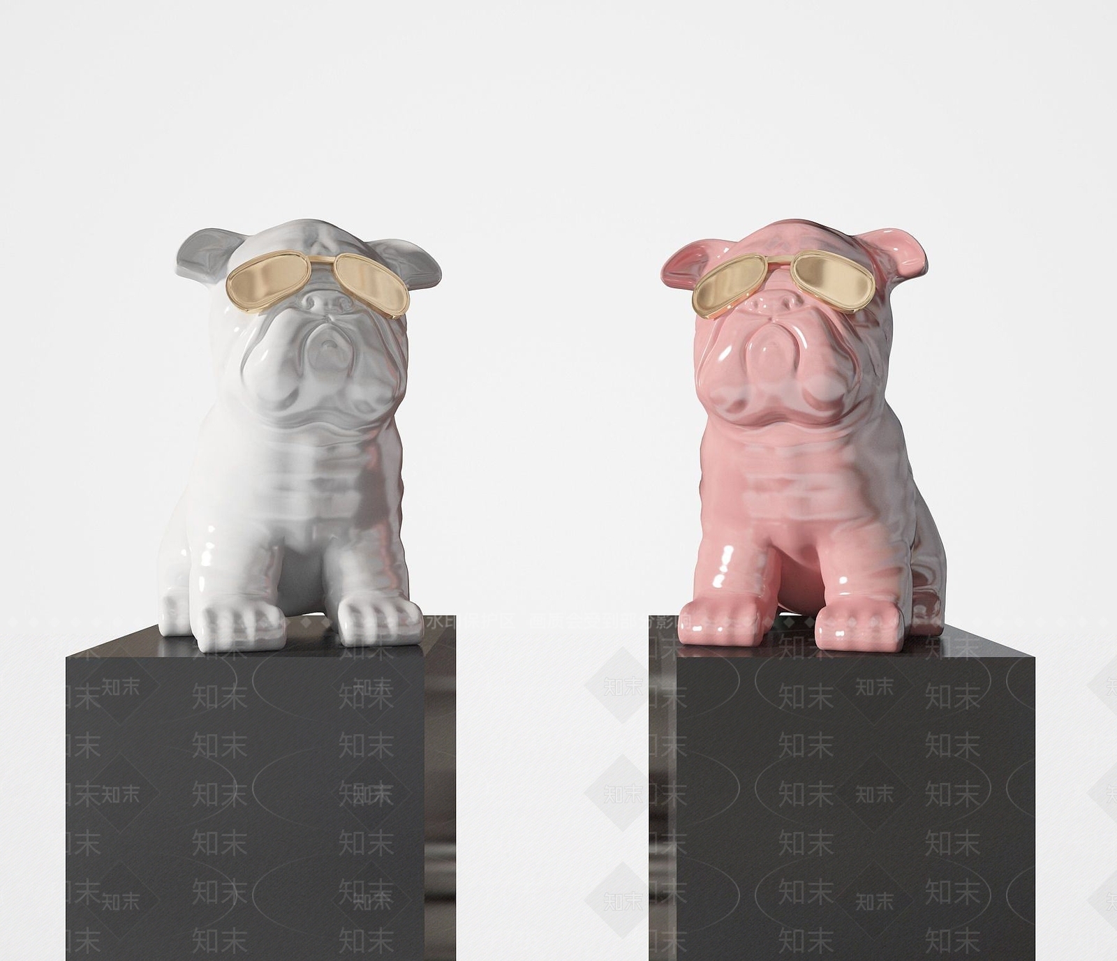 现代装饰小狗3D模型下载【ID:1192231926】