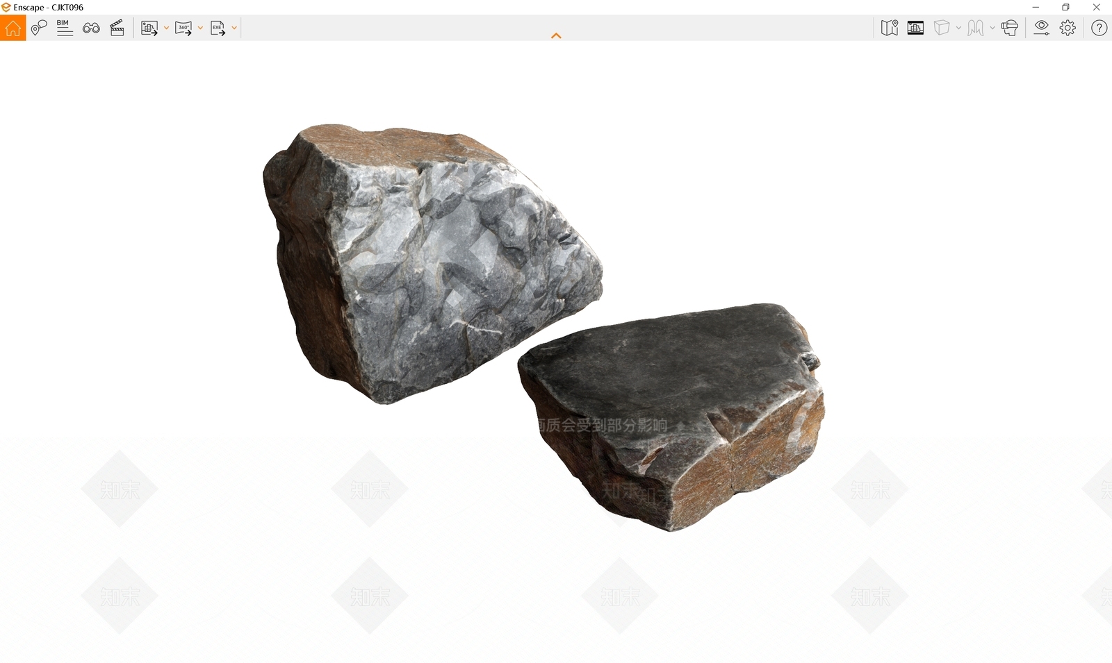现代新中式石头SU模型下载【ID:1192236107】