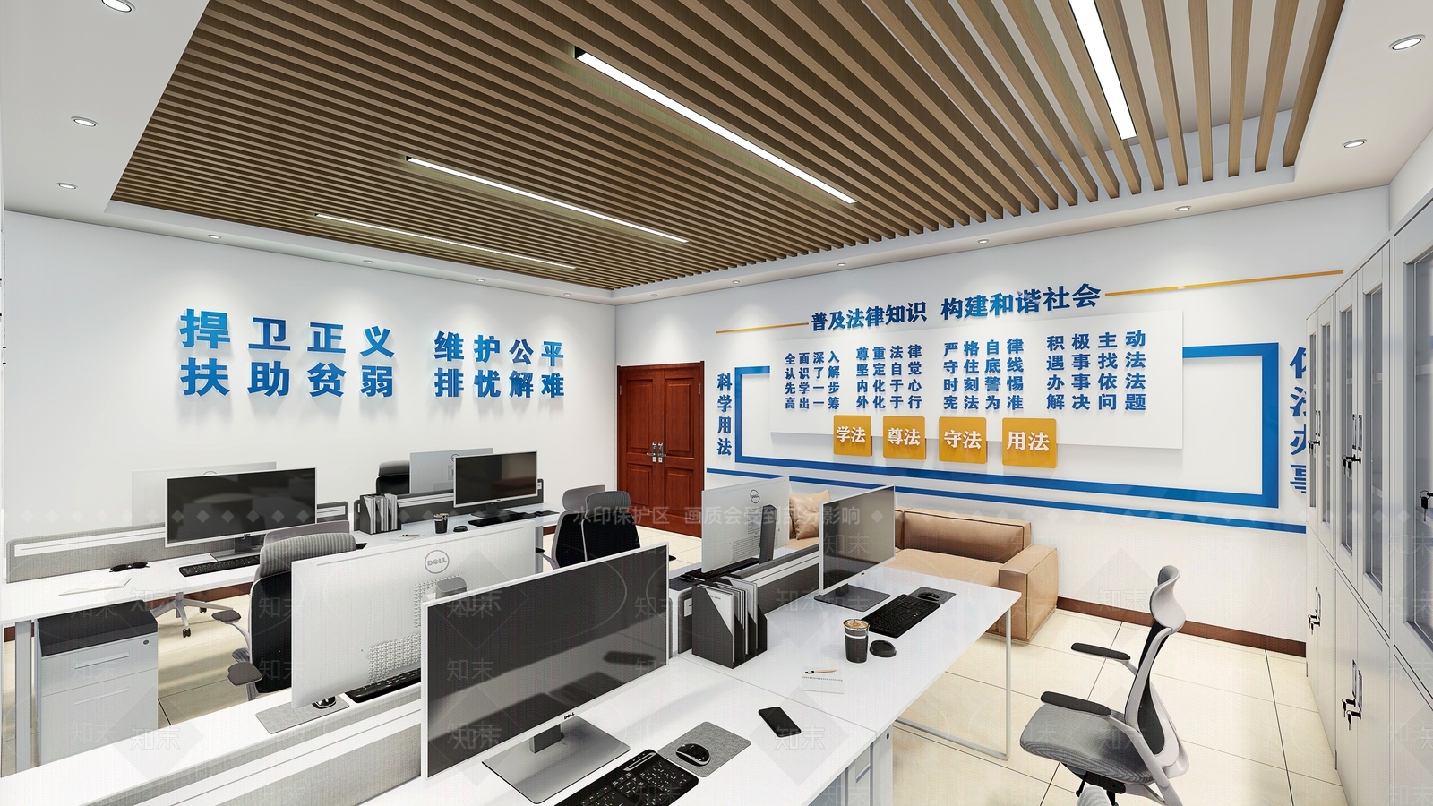 现代新中式文化展厅SU模型下载【ID:1192239846】
