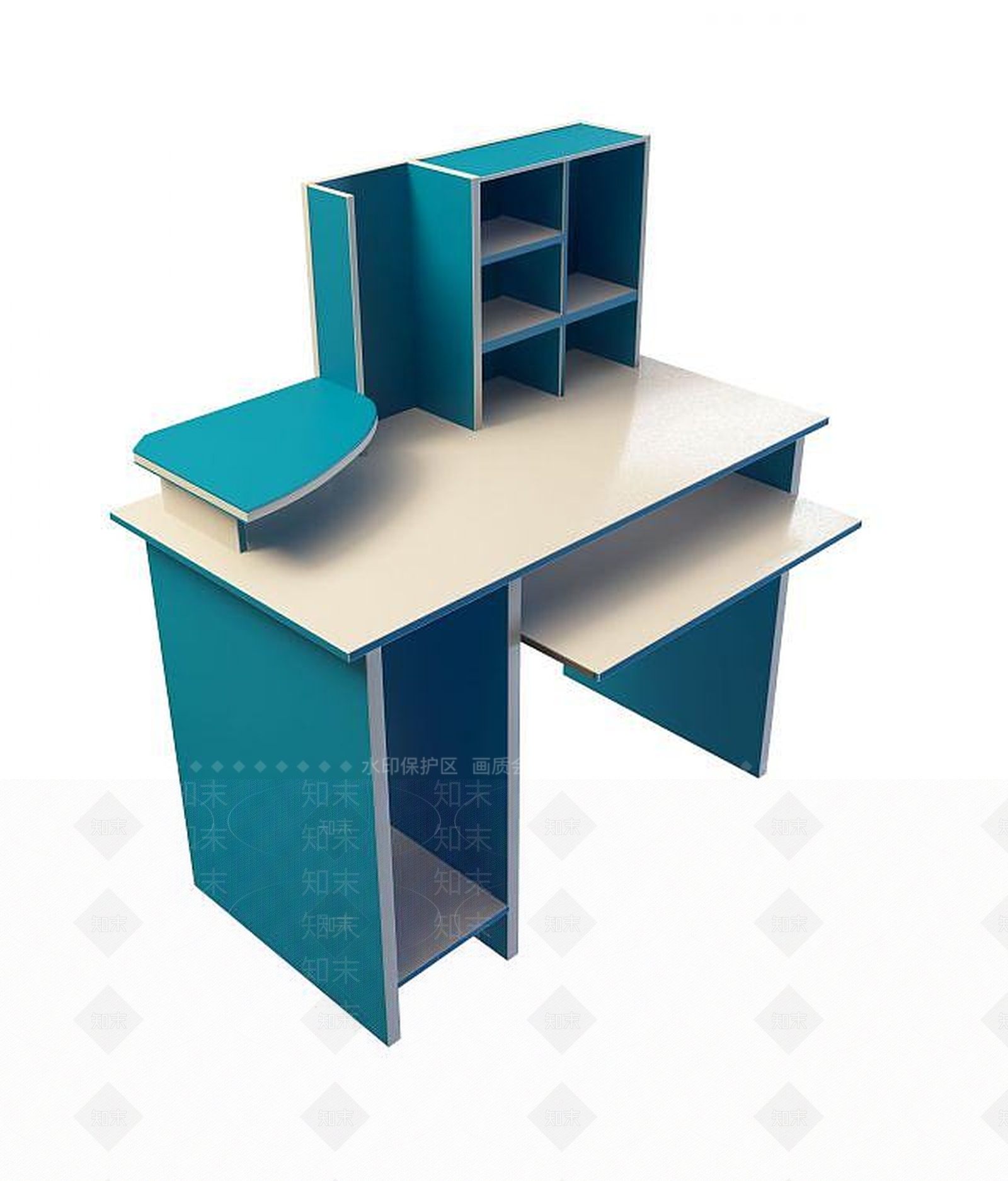 现代卧室电脑桌3D模型下载【ID:1192241823】