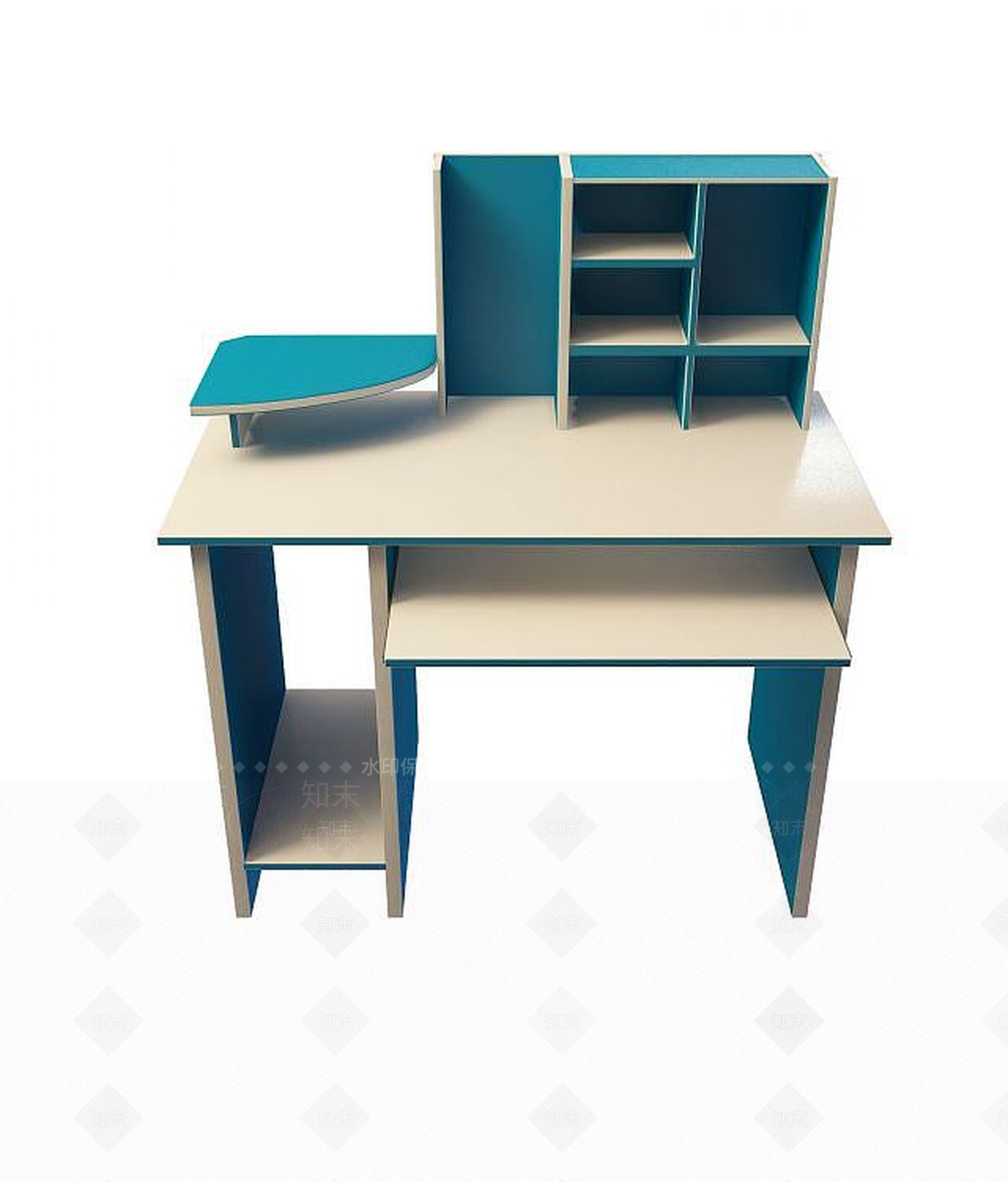 现代卧室电脑桌3D模型下载【ID:1192241823】