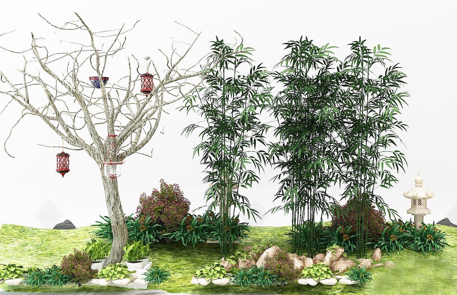 现代绿植竹子3D模型下载【ID:1192242108】
