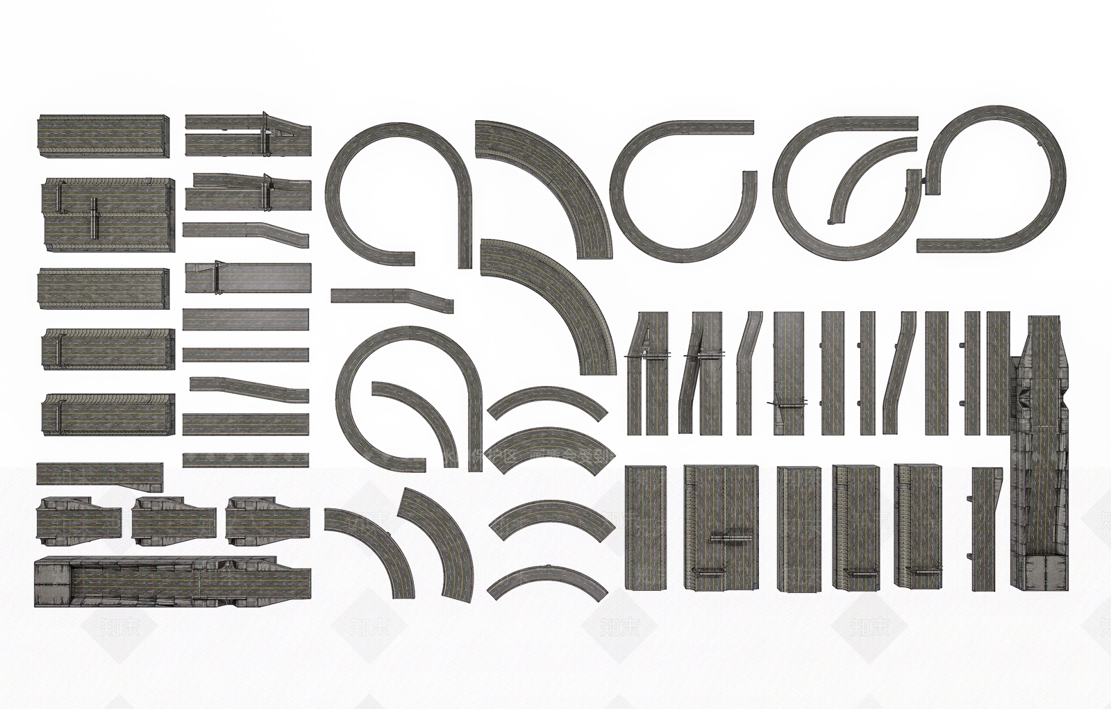 现代街道3D模型下载【ID:1192243987】