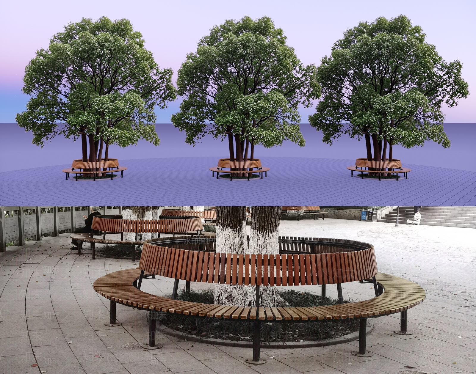 现代景观座椅SU模型下载【ID:1192244802】