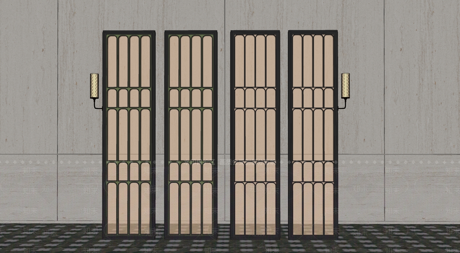 现代意式屏风SU模型下载【ID:1192252800】