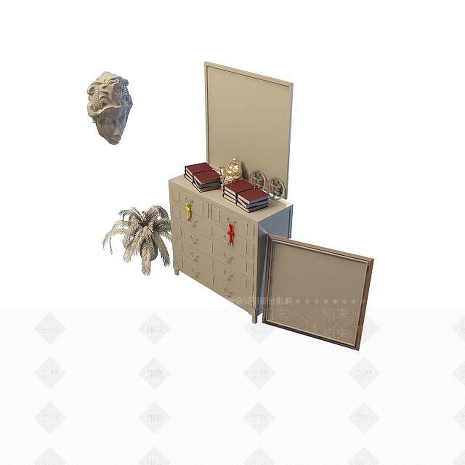 现代衣柜3D模型下载【ID:1199353473】