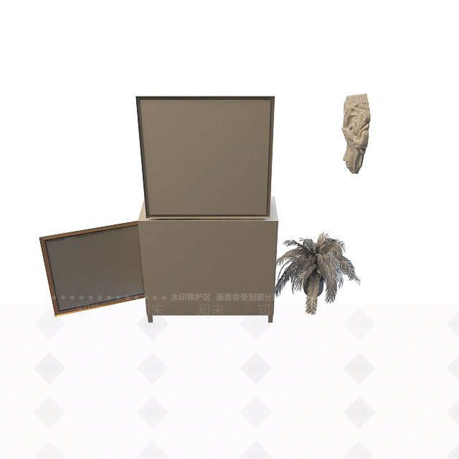 现代衣柜3D模型下载【ID:1199353473】