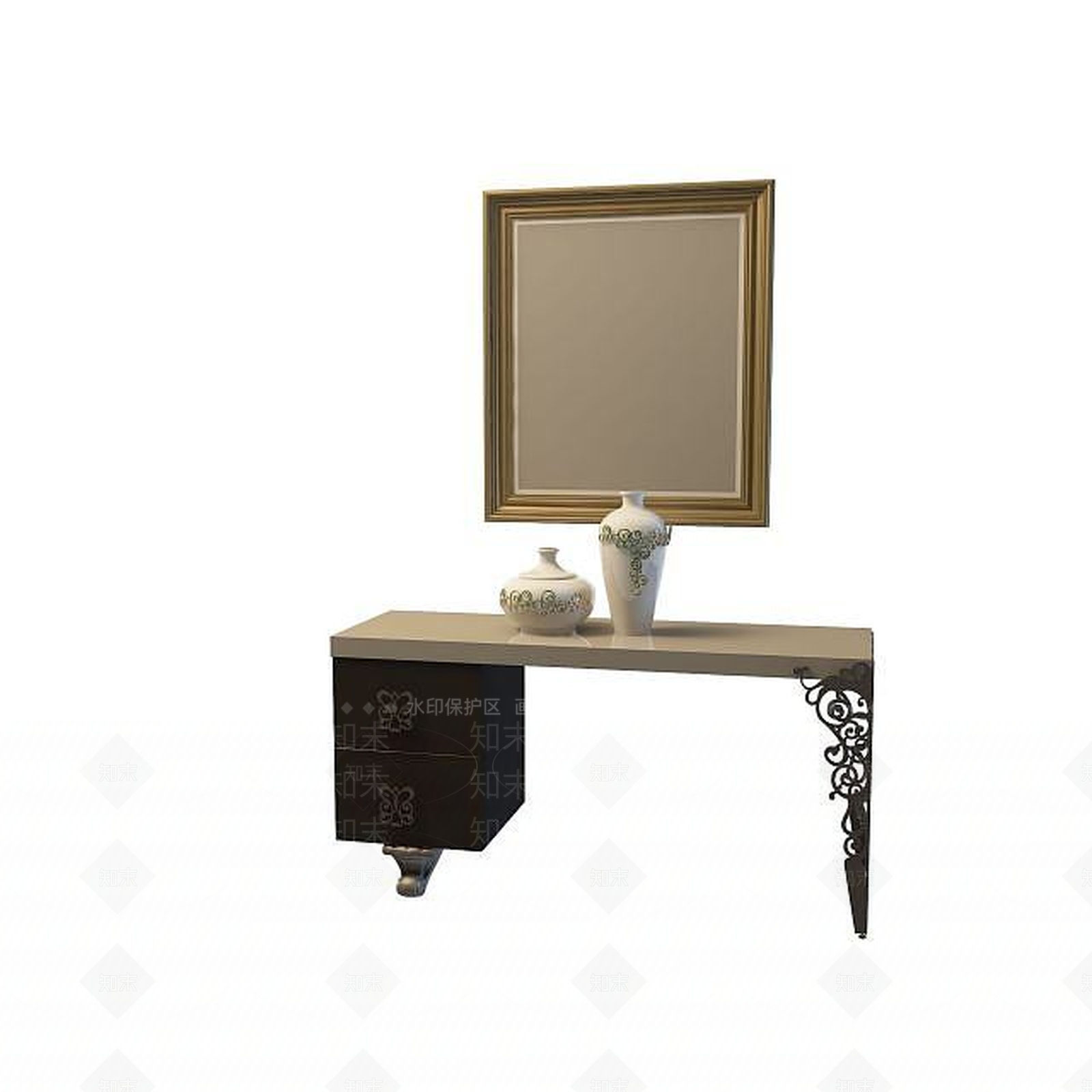 现代书桌3D模型下载【ID:1199349723】